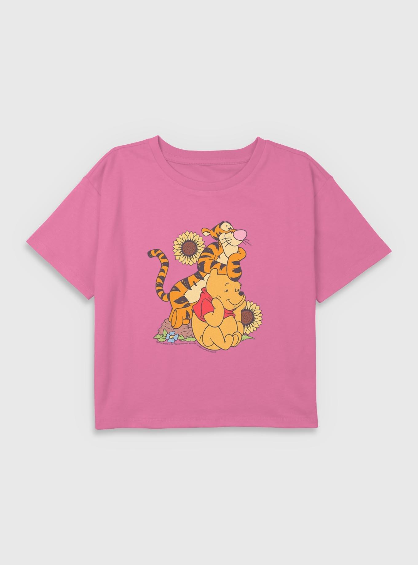 Disney Winnie The Pooh With Tigger Youth Girls Boxy Crop T-Shirt, , hi-res