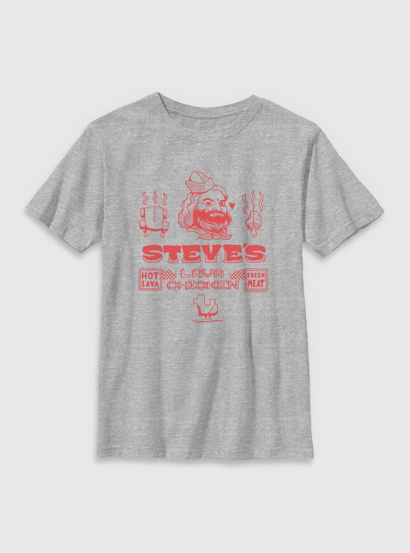 A Minecraft Movie Steves Lava Chicken Youth T-Shirt