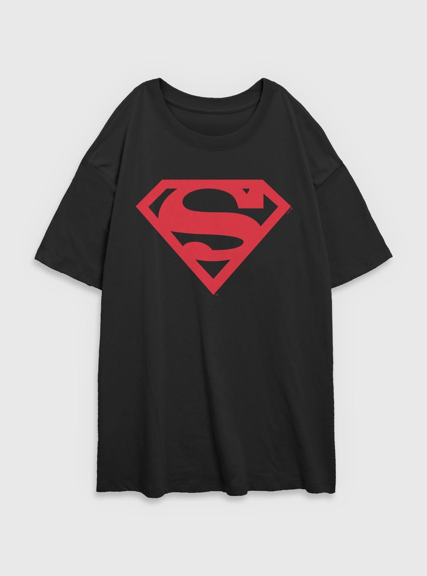 DC Superman Big Super Emblem Womens Oversized T-Shirt
