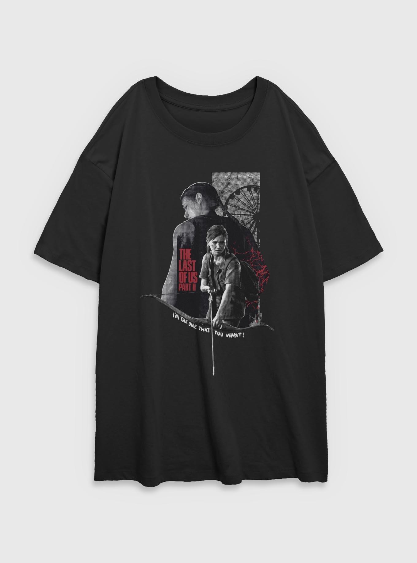 The Last Of Us Abby And Ellie Womens Oversized T-Shirt, BLACK, hi-res