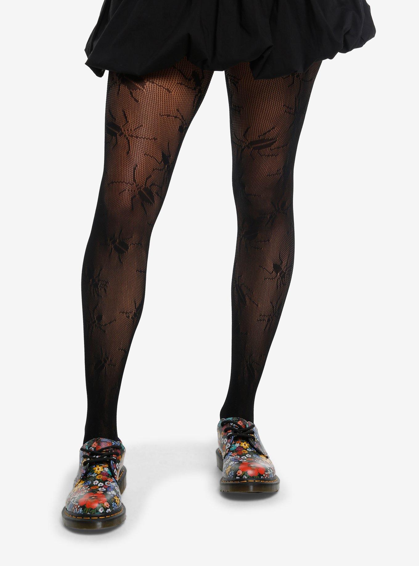 Leg Avenue Black Beetle Fishnet Tights, , hi-res