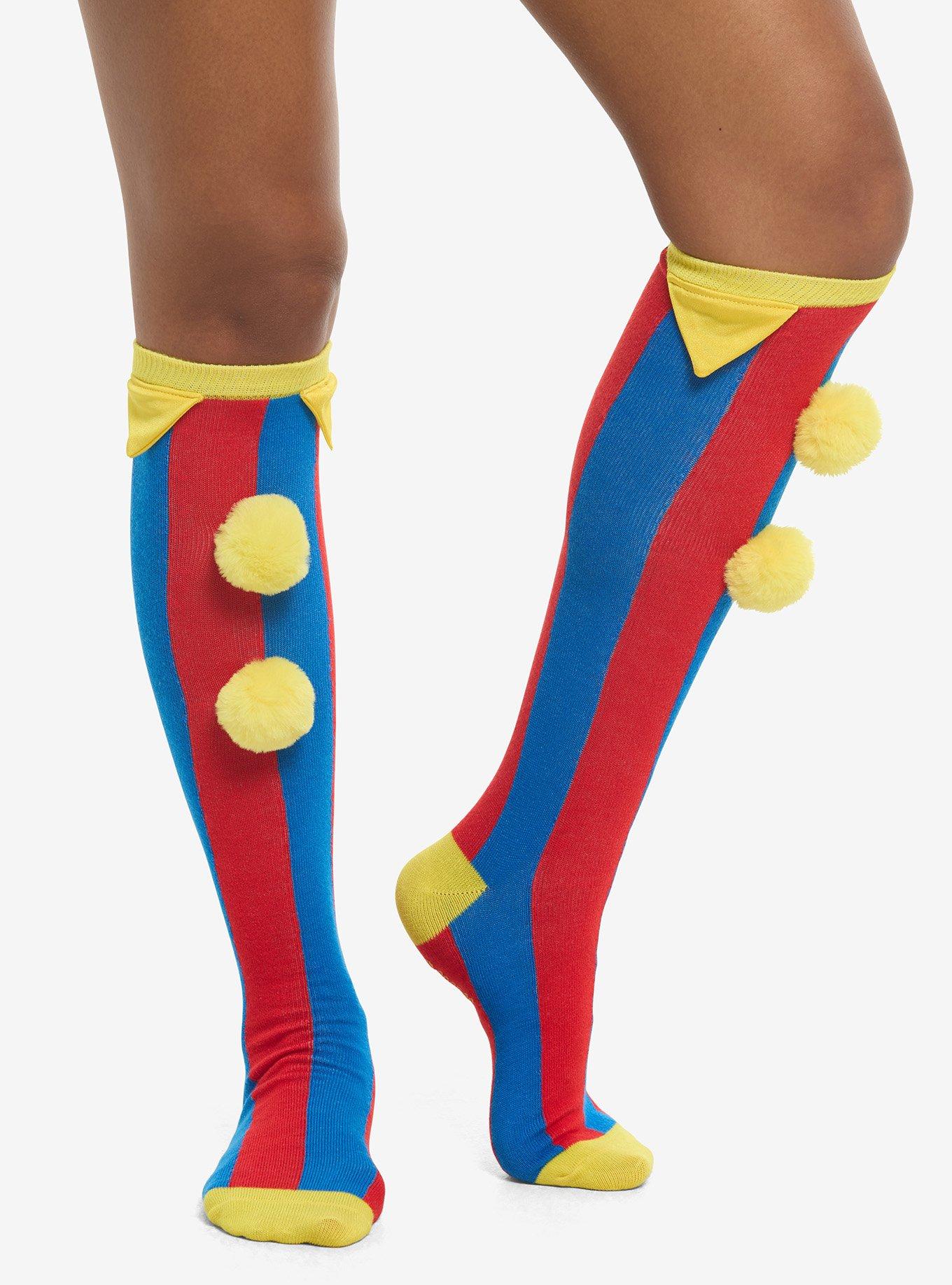 The Amazing Digital Circus Pomni Stripe Knee-High Socks, , hi-res