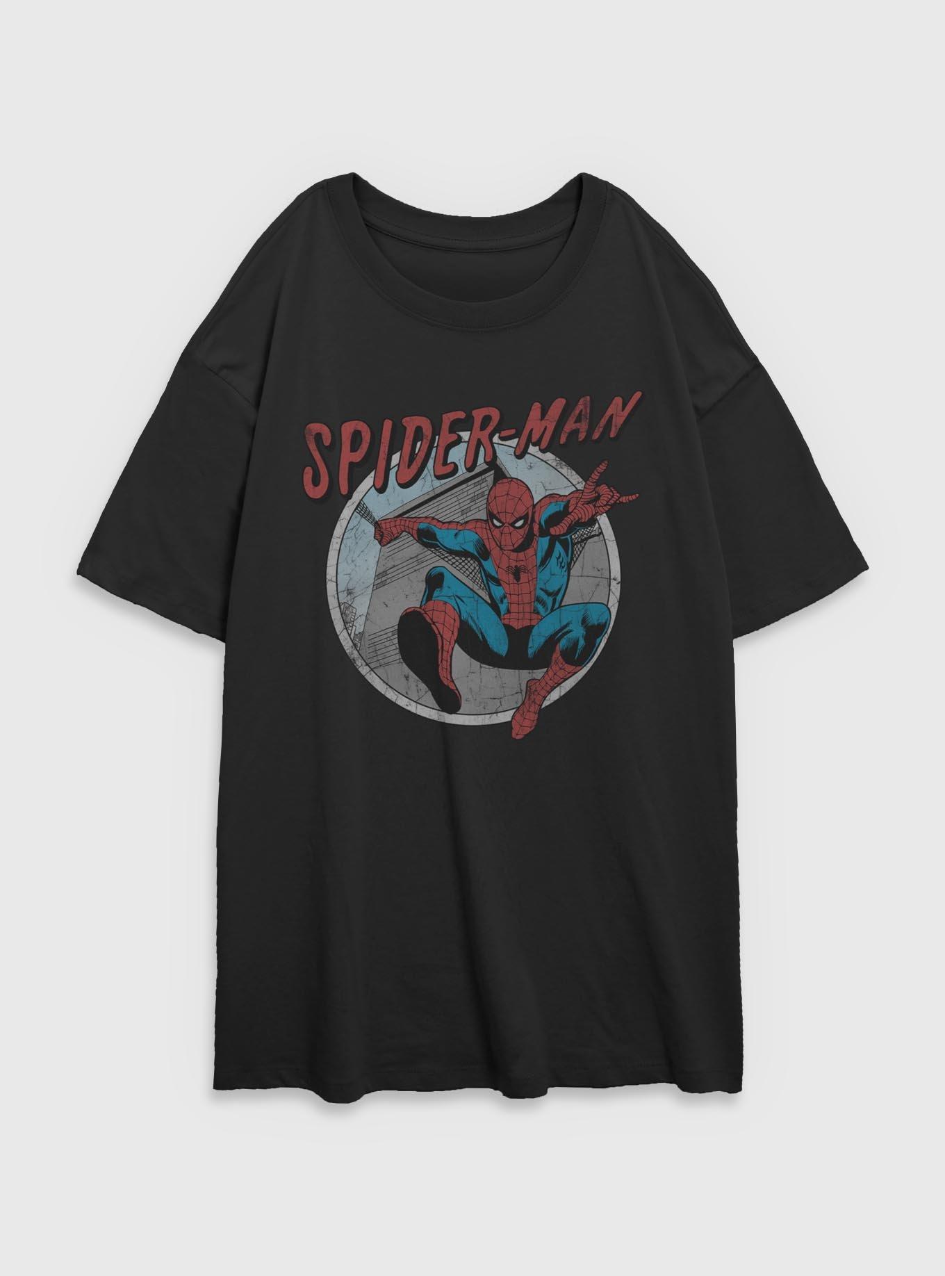 Marvel Spider-Man Retro Spider-Man Womens Oversized T-Shirt, , hi-res