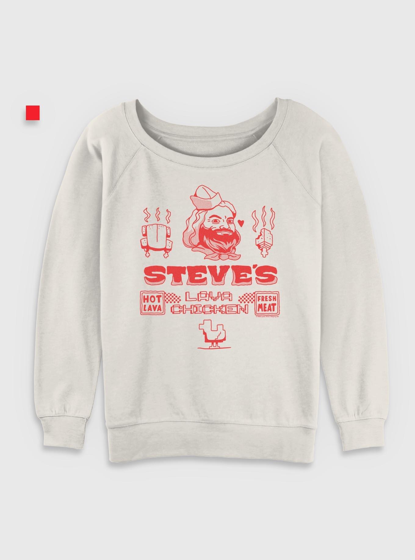 A Minecraft Movie Steves Lava Chicken Womens Slouchy Sweatshirt, , hi-res