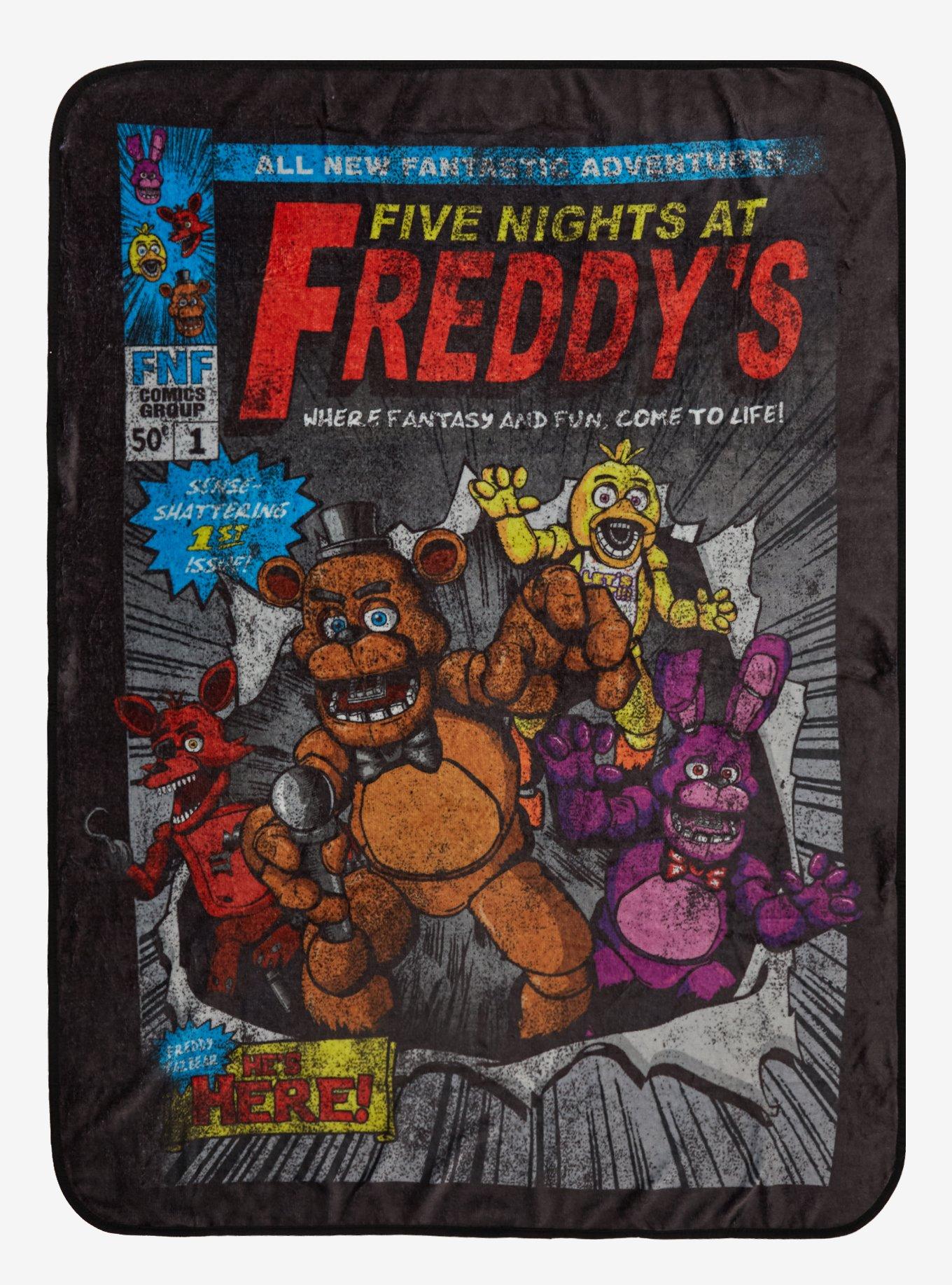 Five Nights At Freddy's Comic Book Cover Throw Blanket, , hi-res