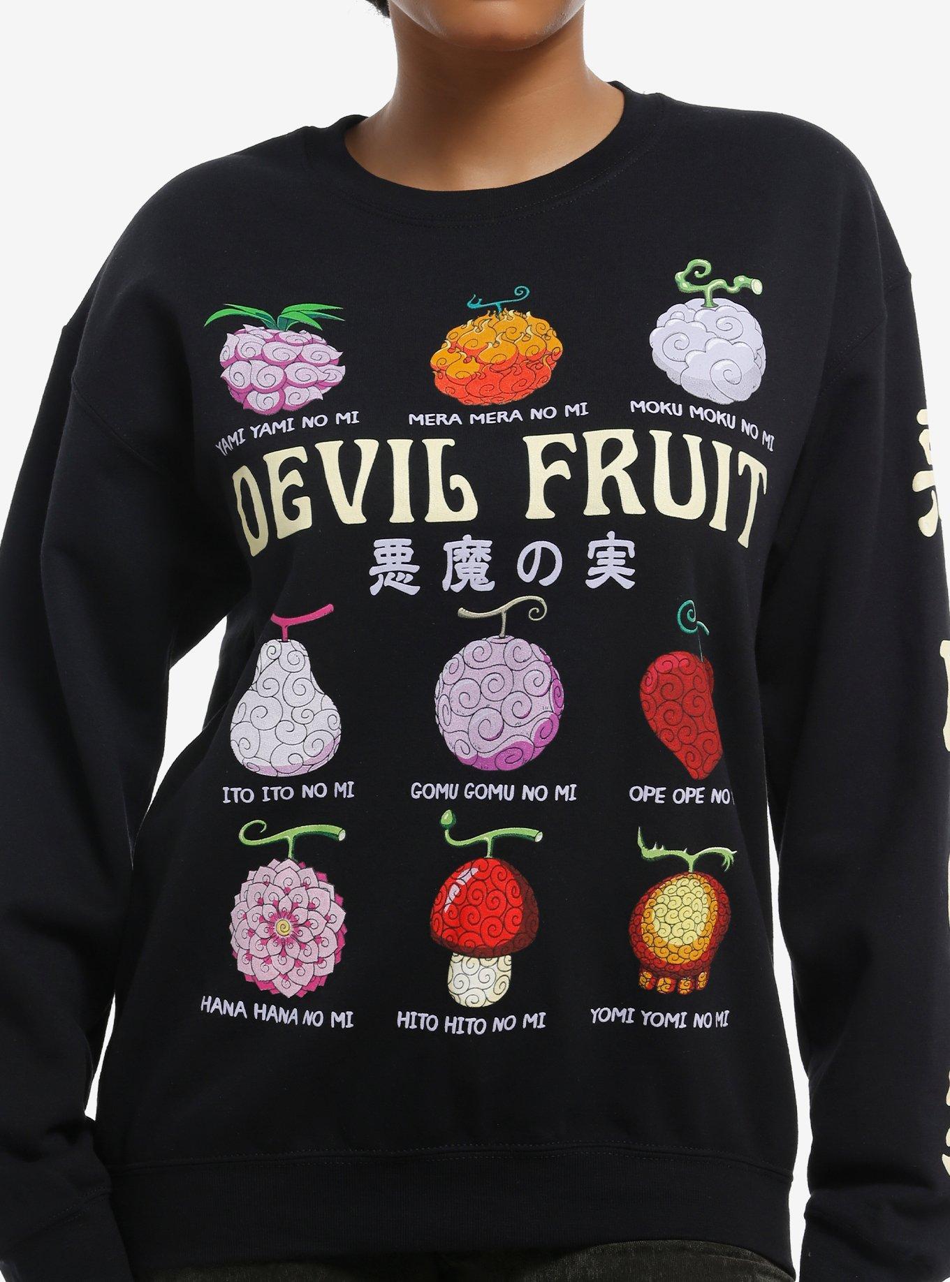 One Piece Devil Fruit List Sweatshirt, , hi-res