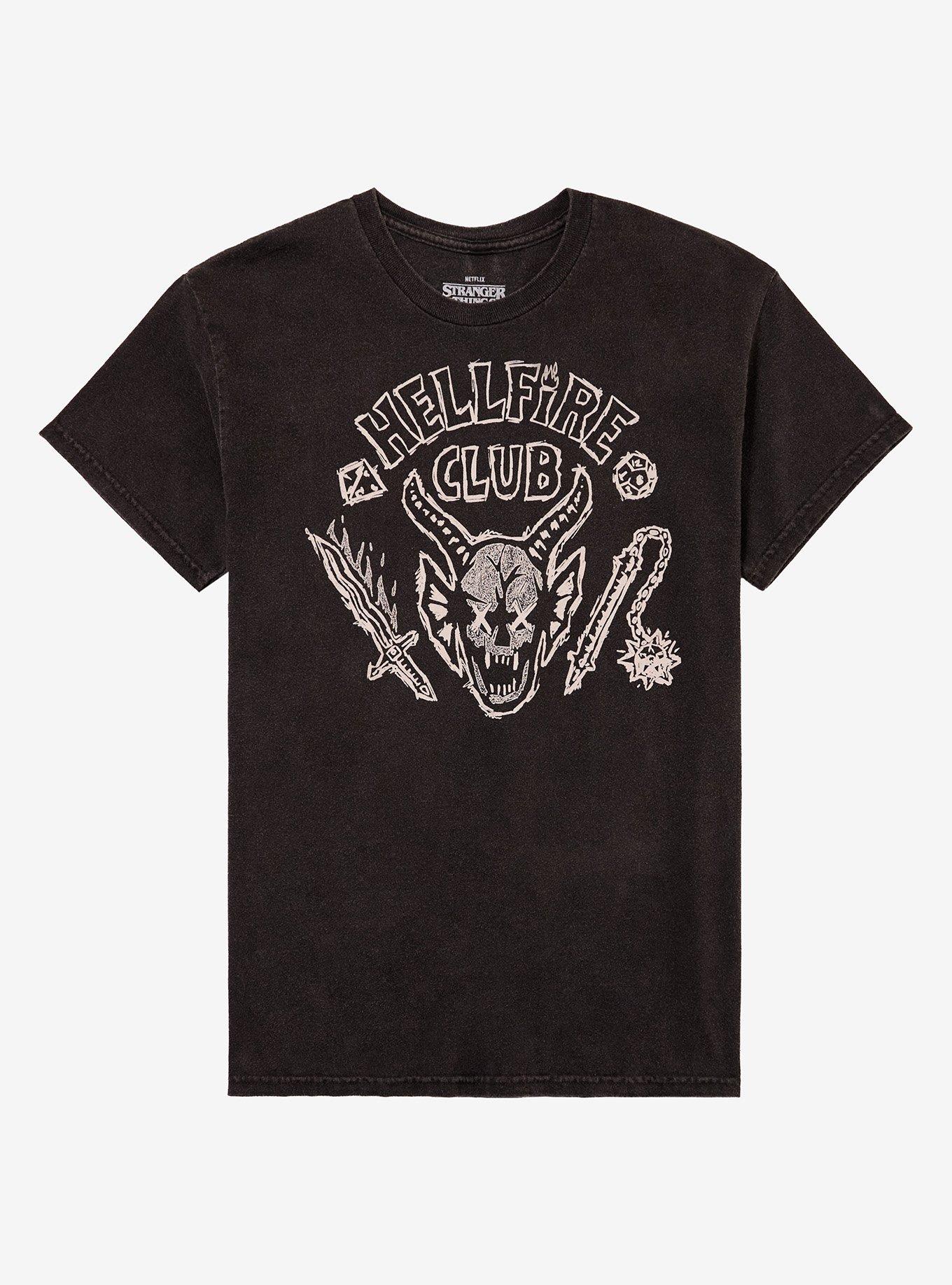 Stranger Things Hellfire Club Double-Sided Dark Wash T-Shirt, , hi-res