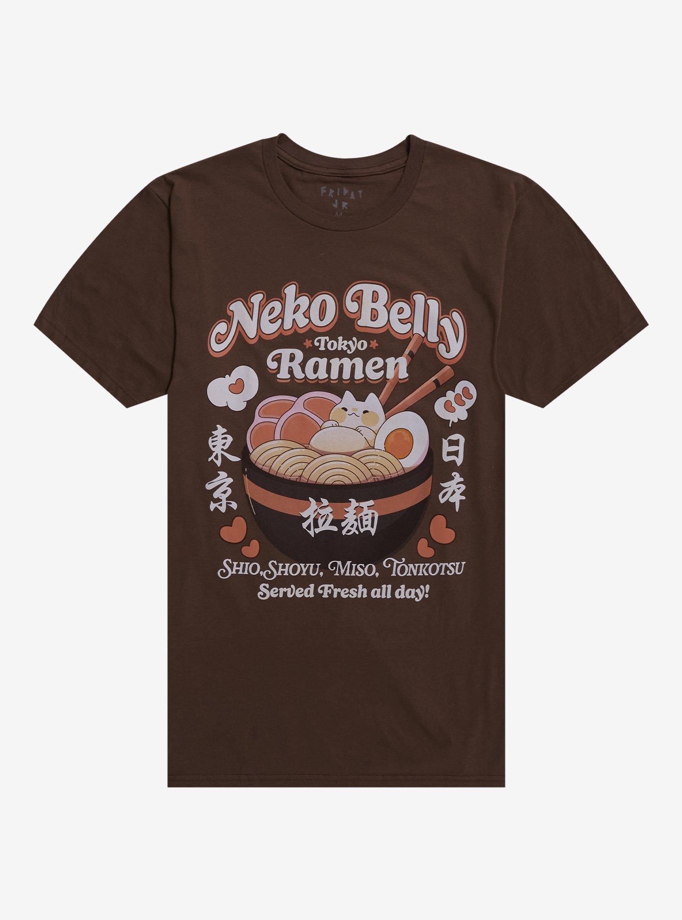 Neko Belly Ramen T-Shirt By Friday Jr., , hi-res