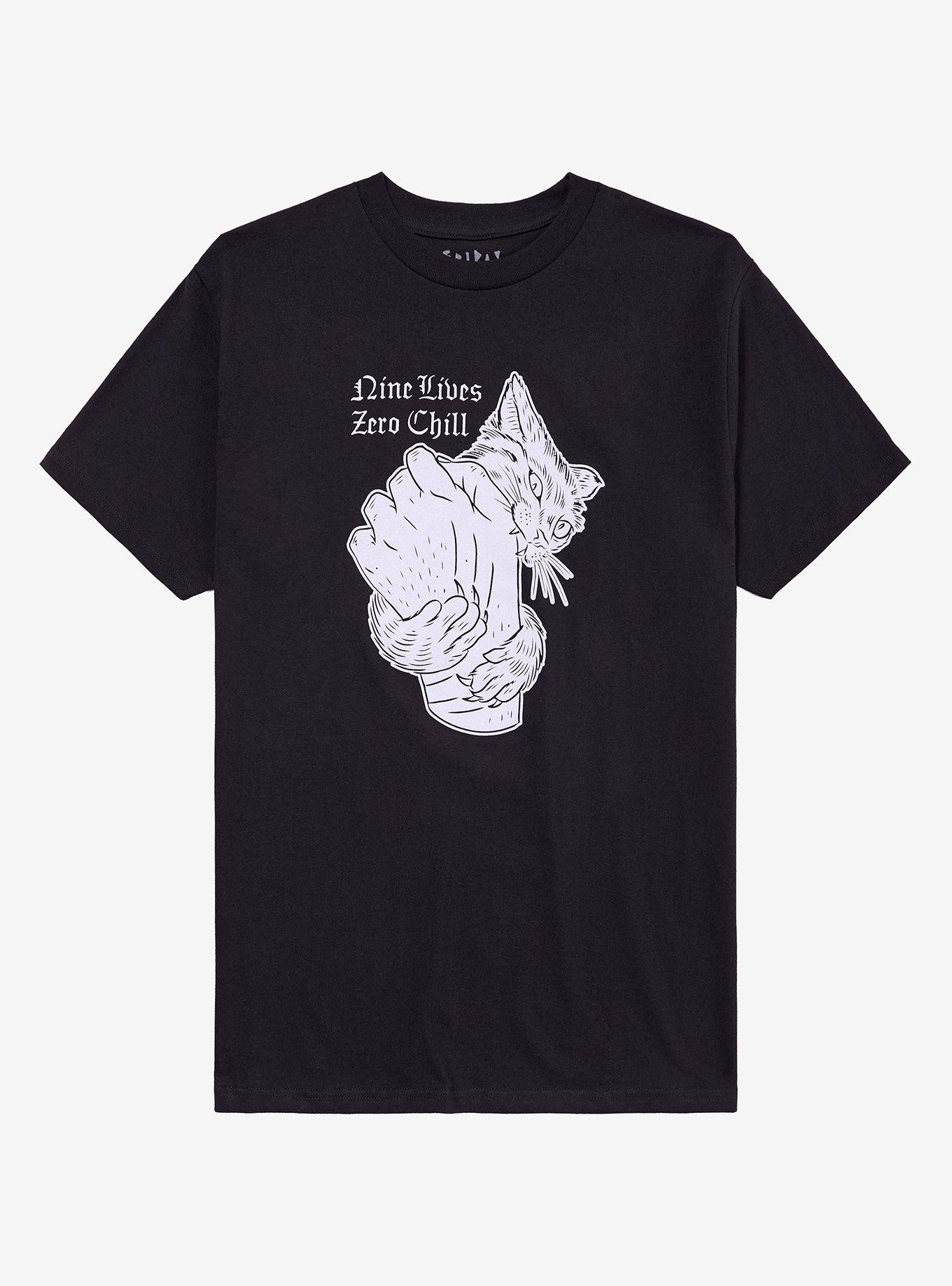 Nine Lives Zero Chill Cat T-Shirt By Friday Jr., , hi-res