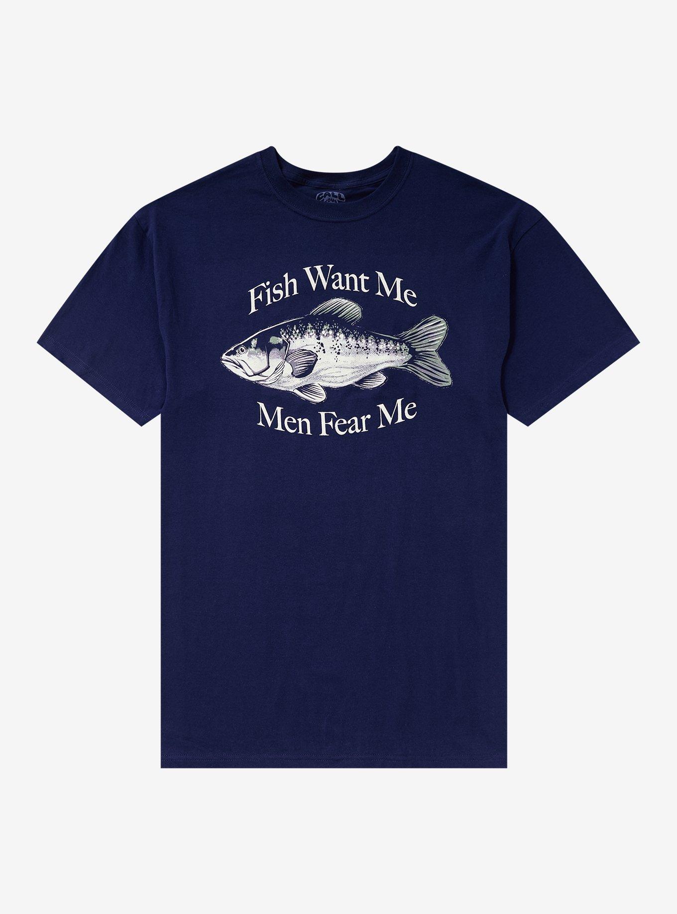 Fish Want Me Men Fear Me T-Shirt By Call Your Mother, , hi-res