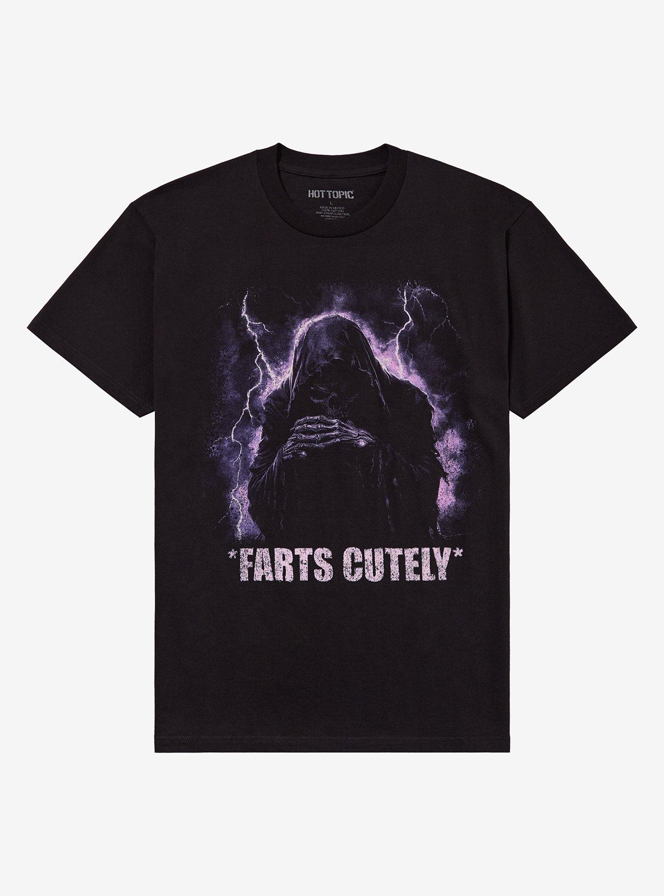 Skeleton Reaper Cute Fart T-Shirt, , hi-res