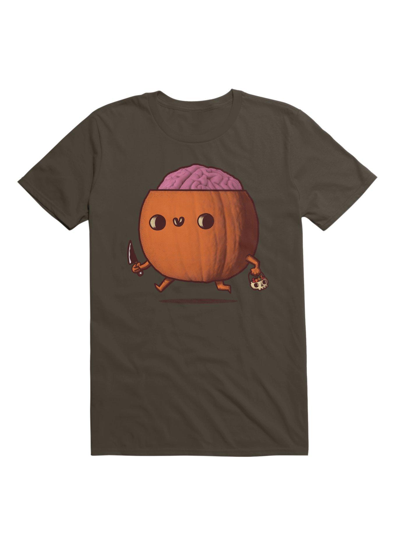 Trick Or Treat Brain Pumpkin T-Shirt, , hi-res