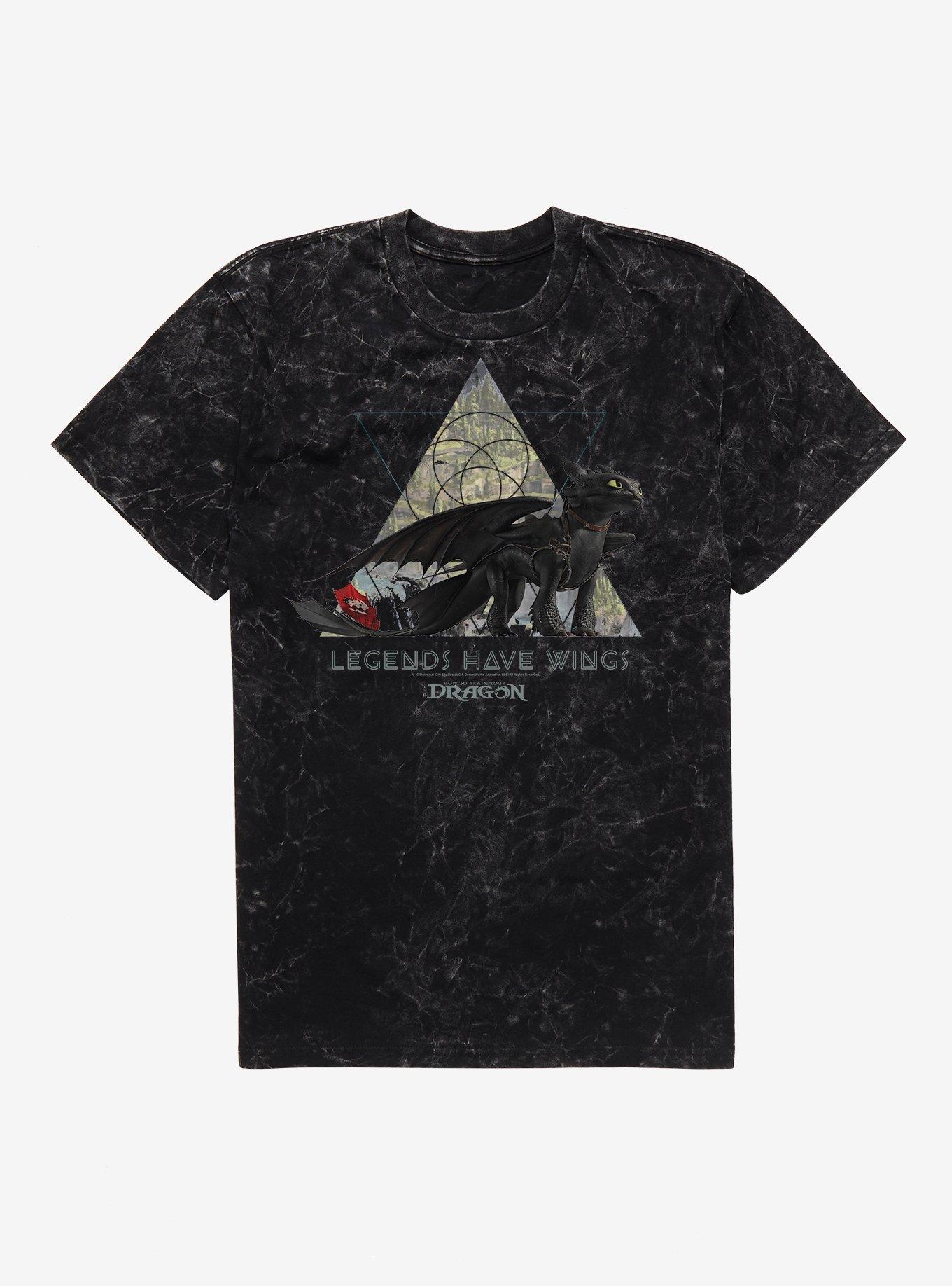 How To Train Your Dragon Legends Have Wings Toothless Mineral Wash Tee, , hi-res