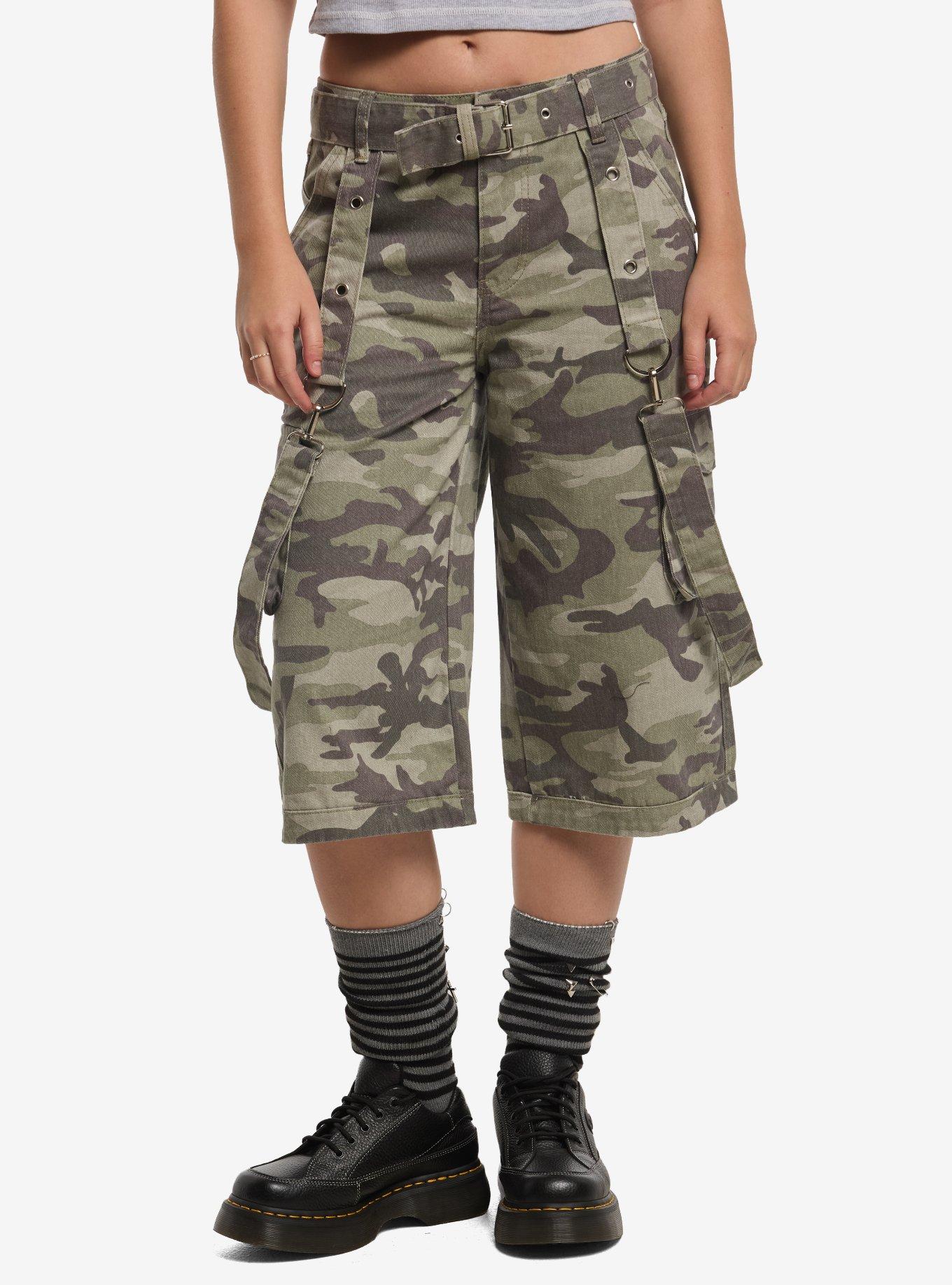 Camouflage Cargo Jorts, , hi-res
