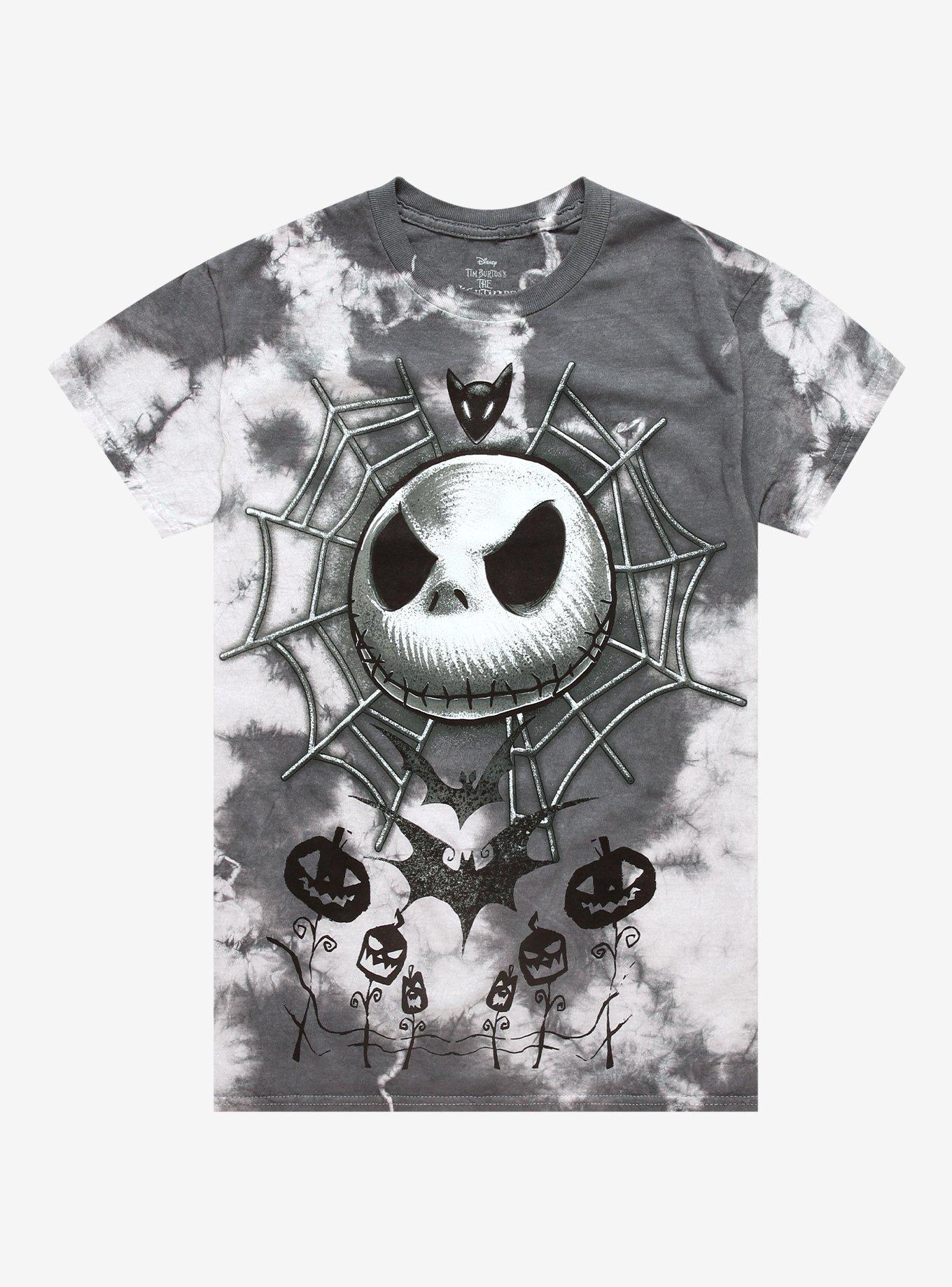 The Nightmare Before Christmas Jack Spiderweb Tie-Dye T-Shirt, , hi-res