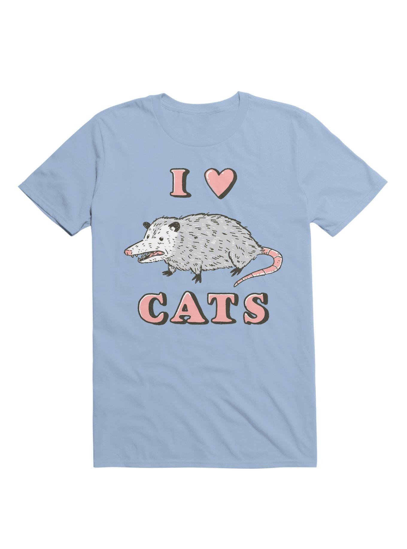 I Heart Cats Funny Oppossum T-Shirt, , hi-res