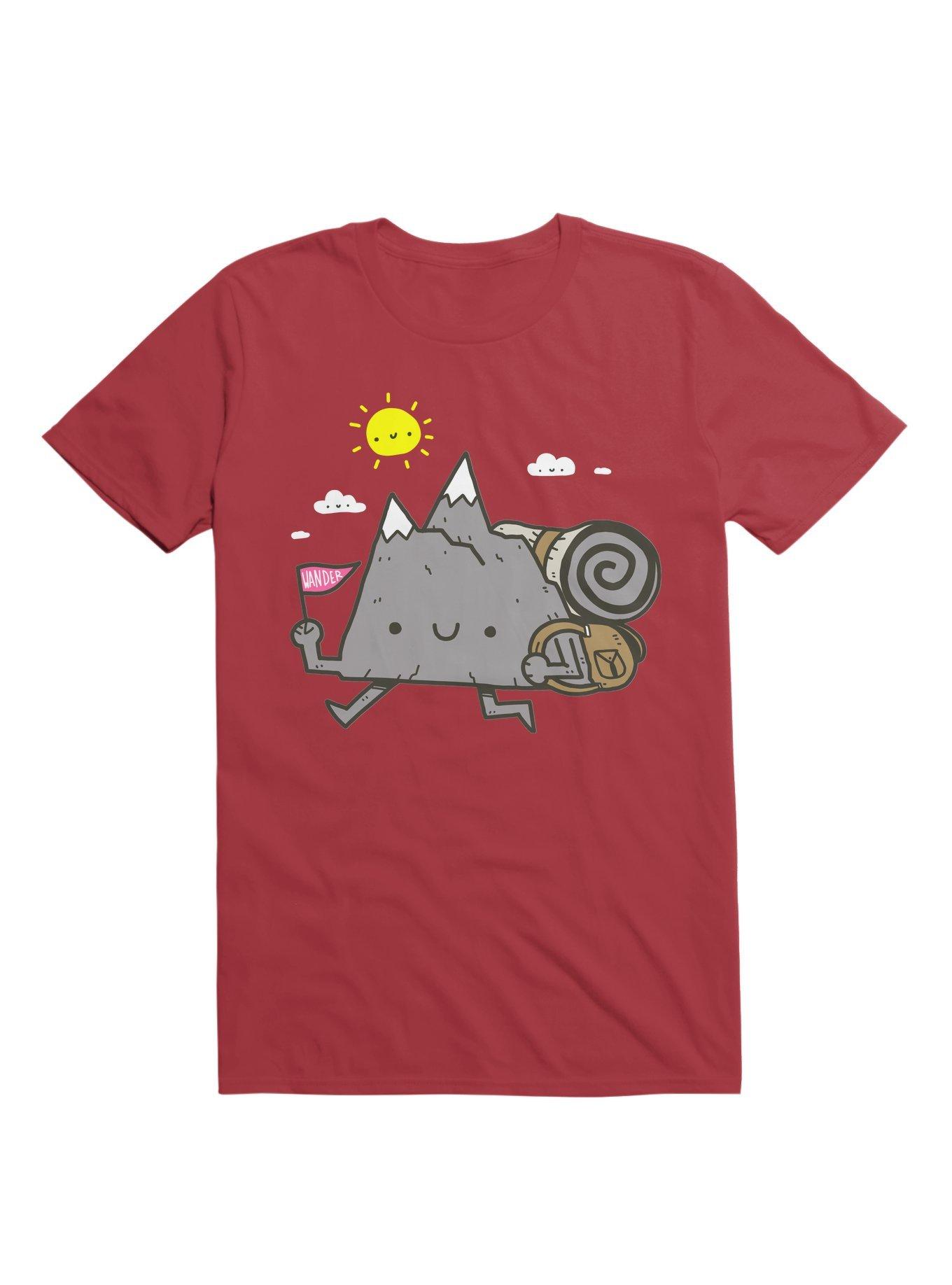 Wanderlust Cute Mountain Backpacking T-Shirt, , hi-res