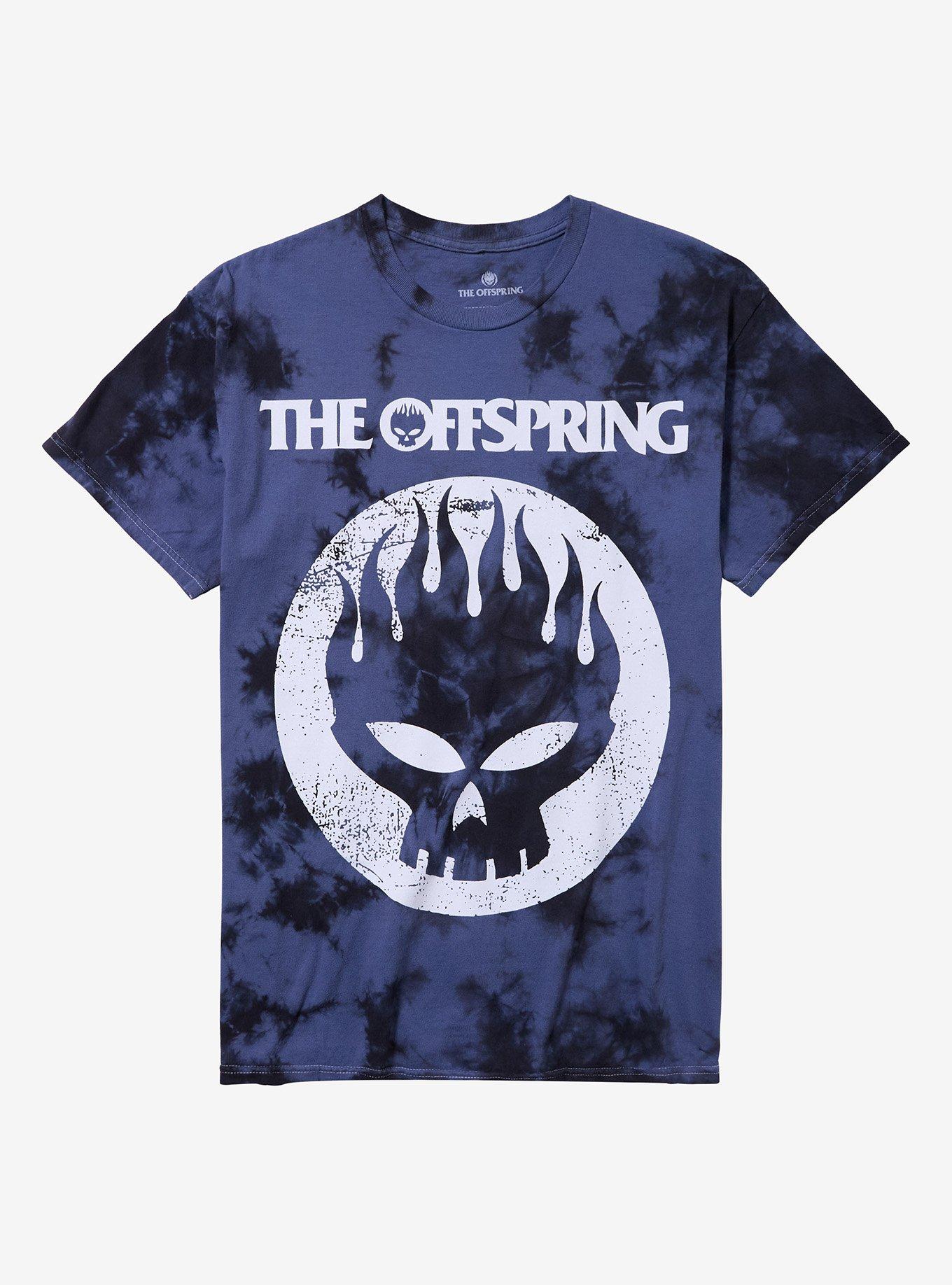 The Offspring Flaming Skull Tie-Dye T-Shirt, , hi-res