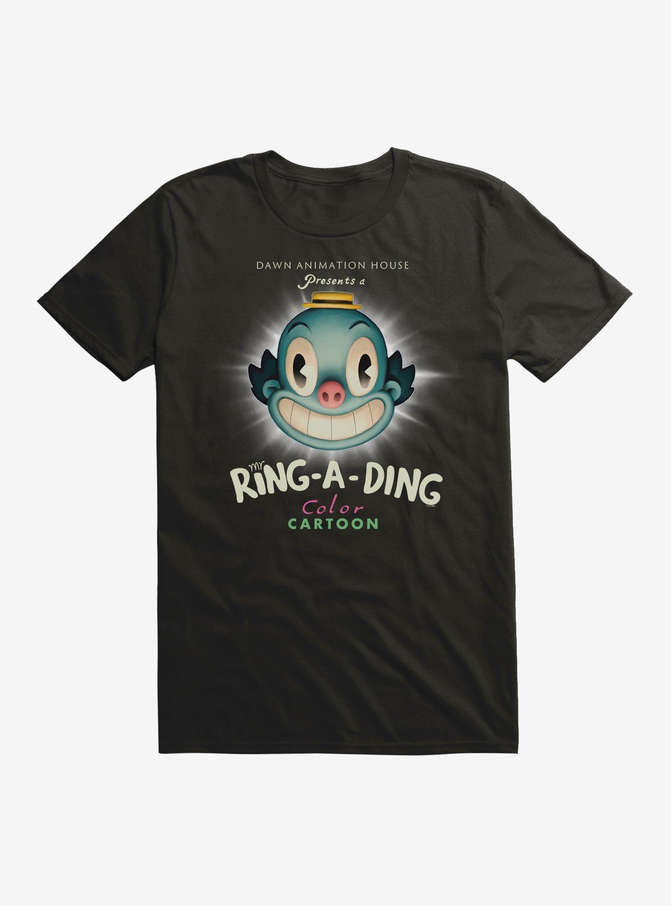 Doctor Who Mr. Ring-A-Ding Color Cartoon T-Shirt, BLACK, hi-res