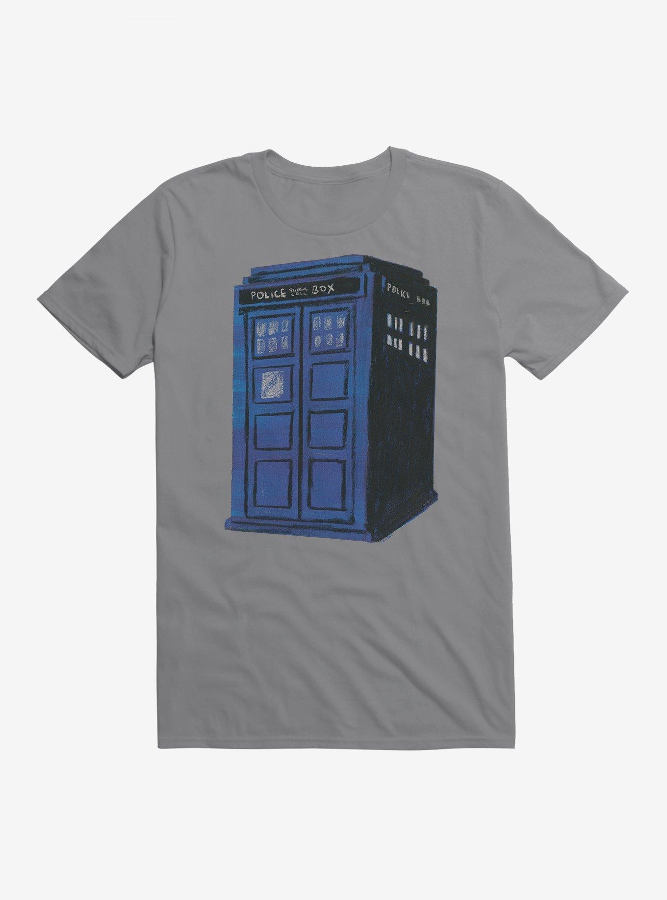Doctor Who Tardis Painting T-Shirt, STORM GREY, hi-res