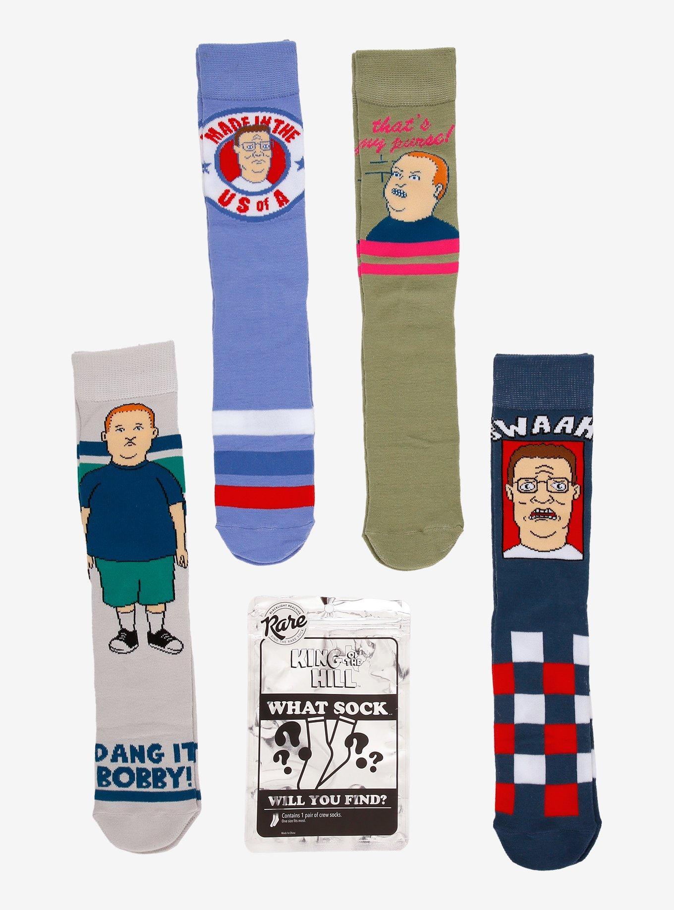 King Of The Hill Hank & Bobby Blind Bag Crew Socks, , hi-res