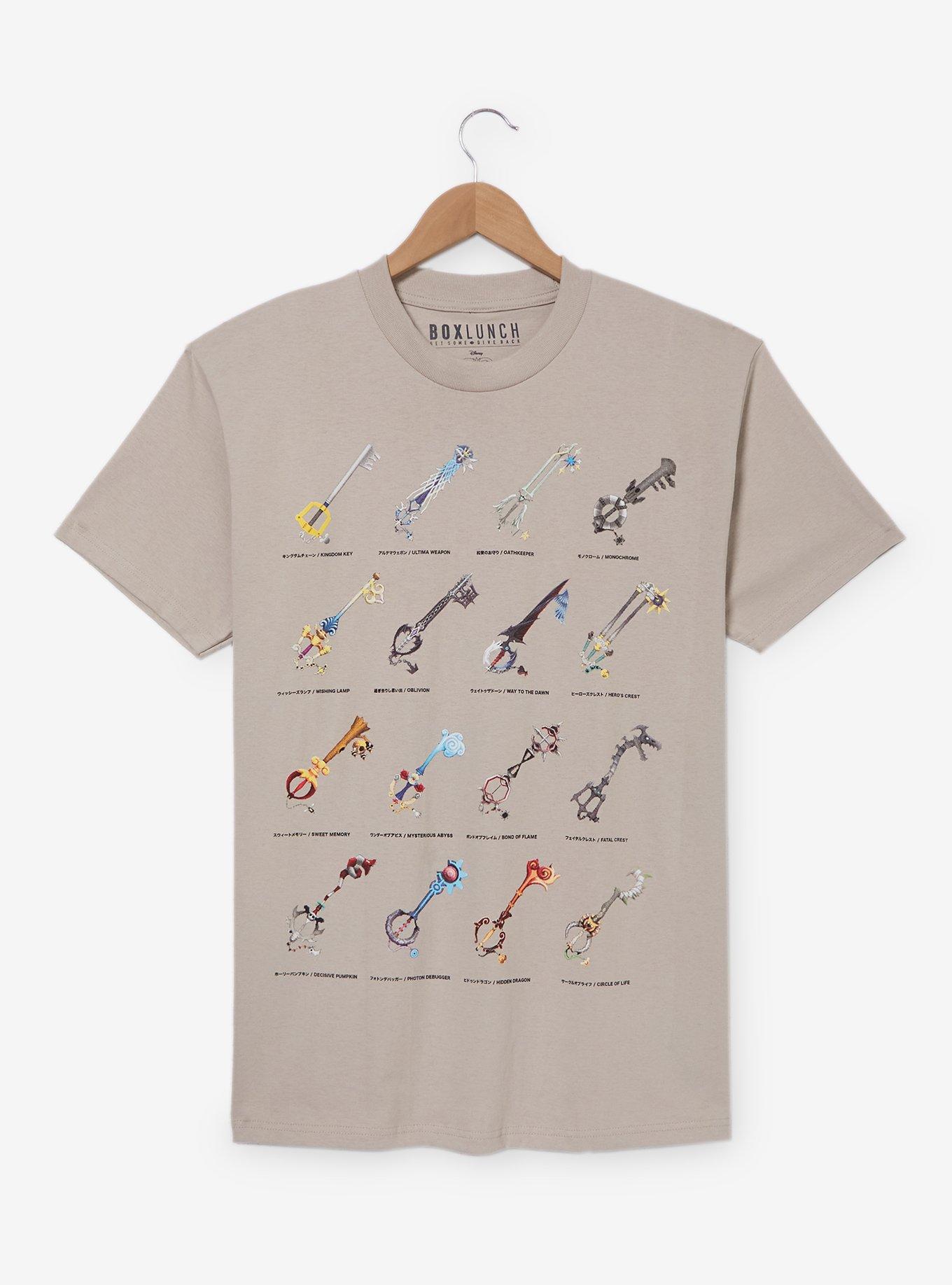 Disney Kingdom Hearts Keyblade Chart T-Shirt - BoxLunch Exclusive, , hi-res
