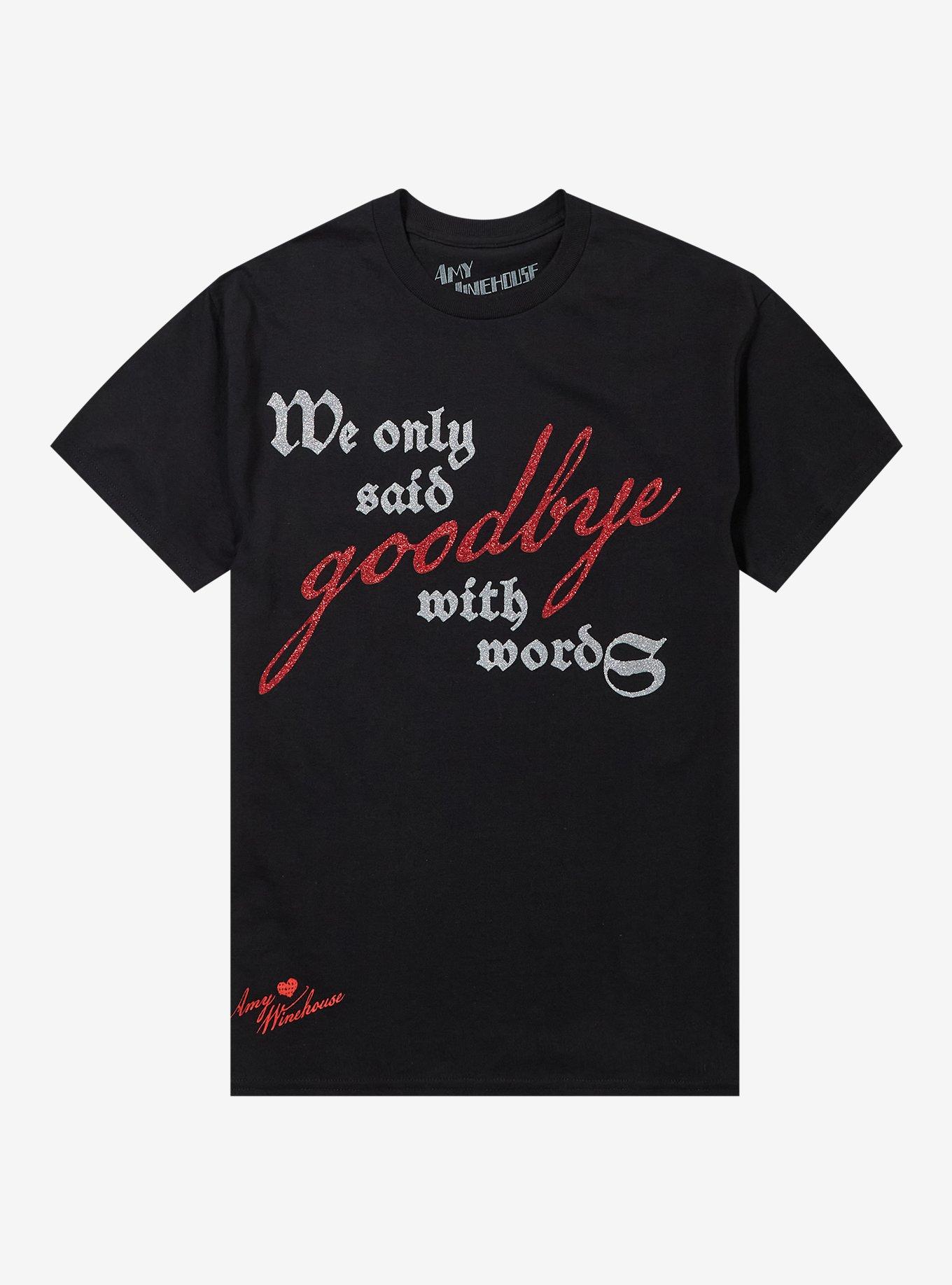 Amy Winehouse We Only Said Goodbye With Words Glitter T-Shirt, , hi-res