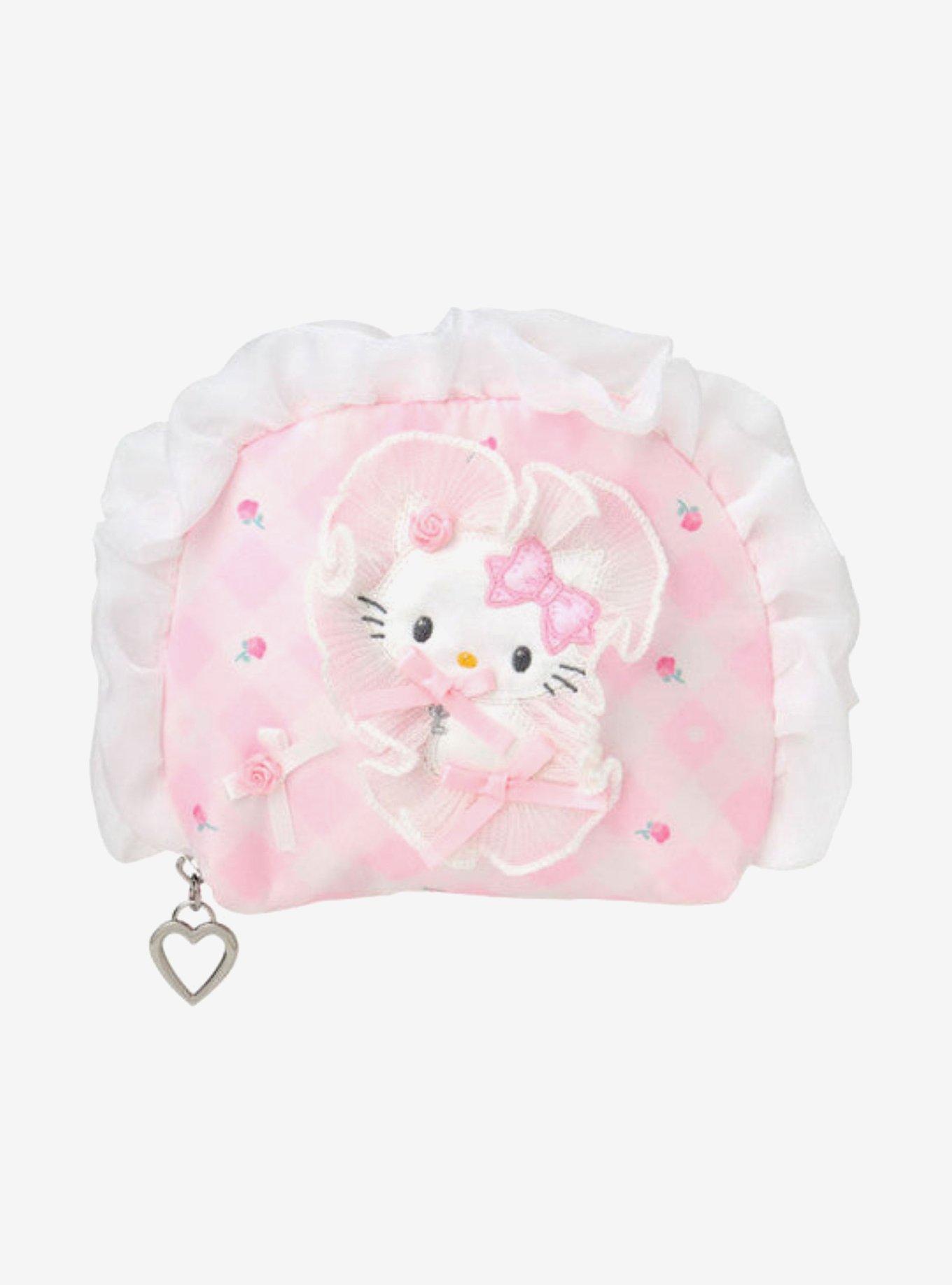 Sanrio Japan Originals Charmmy Kitty Pink Gingham Makeup Bag, , hi-res