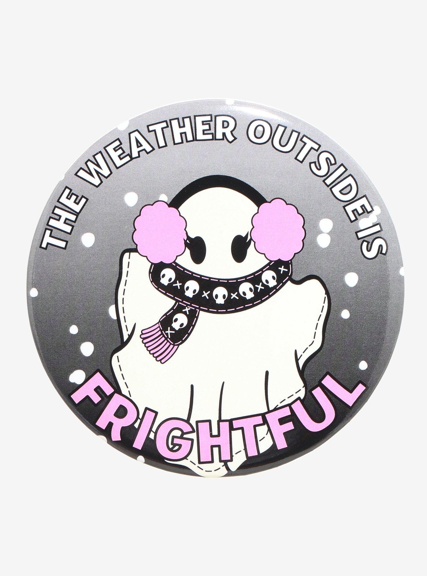Ghostees Frightful Weather 3 Inch Button, , hi-res