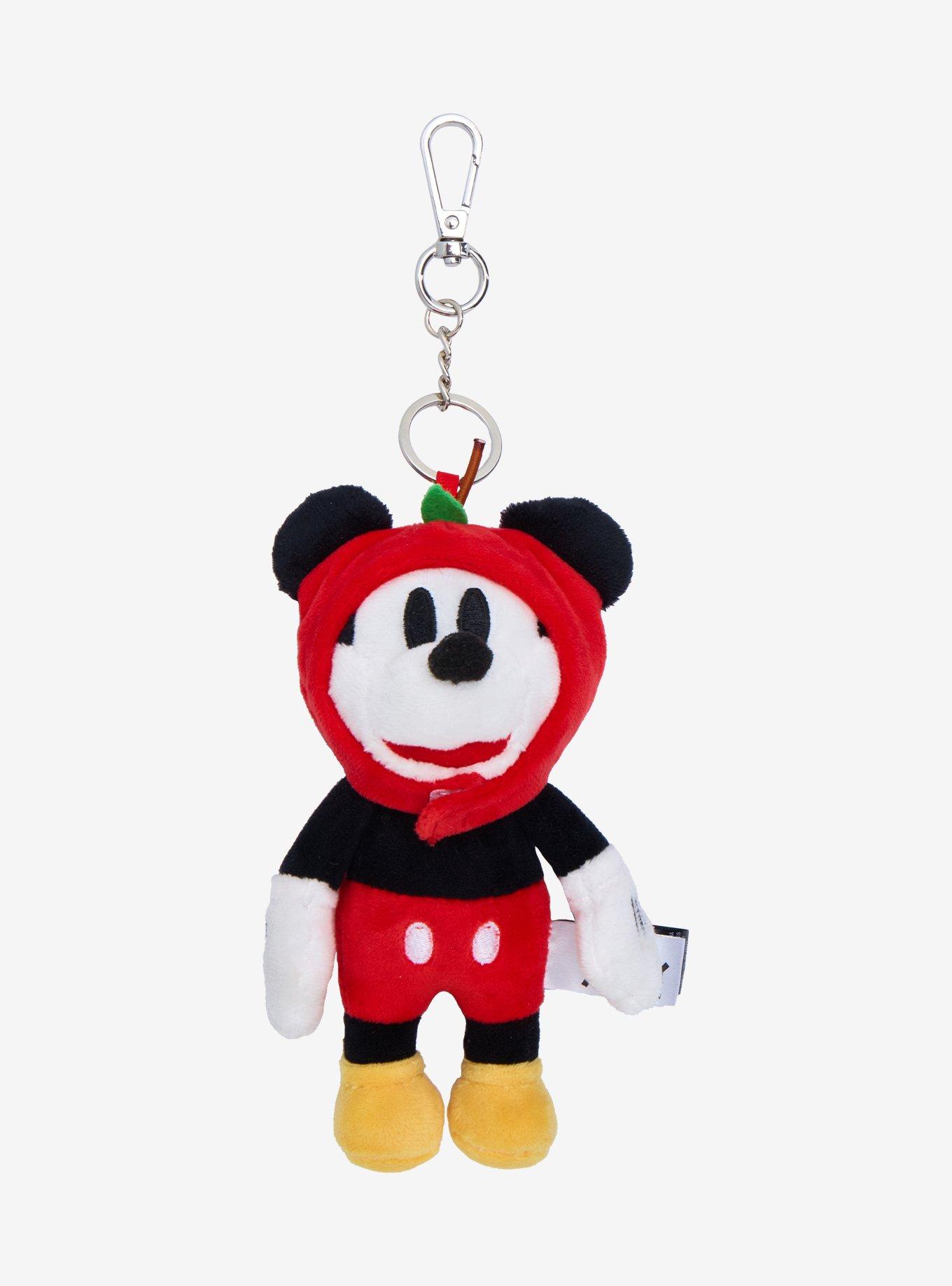 Disney Mickey Mouse Apple Hat Plush Keychain - BoxLunch Exclusive, , hi-res