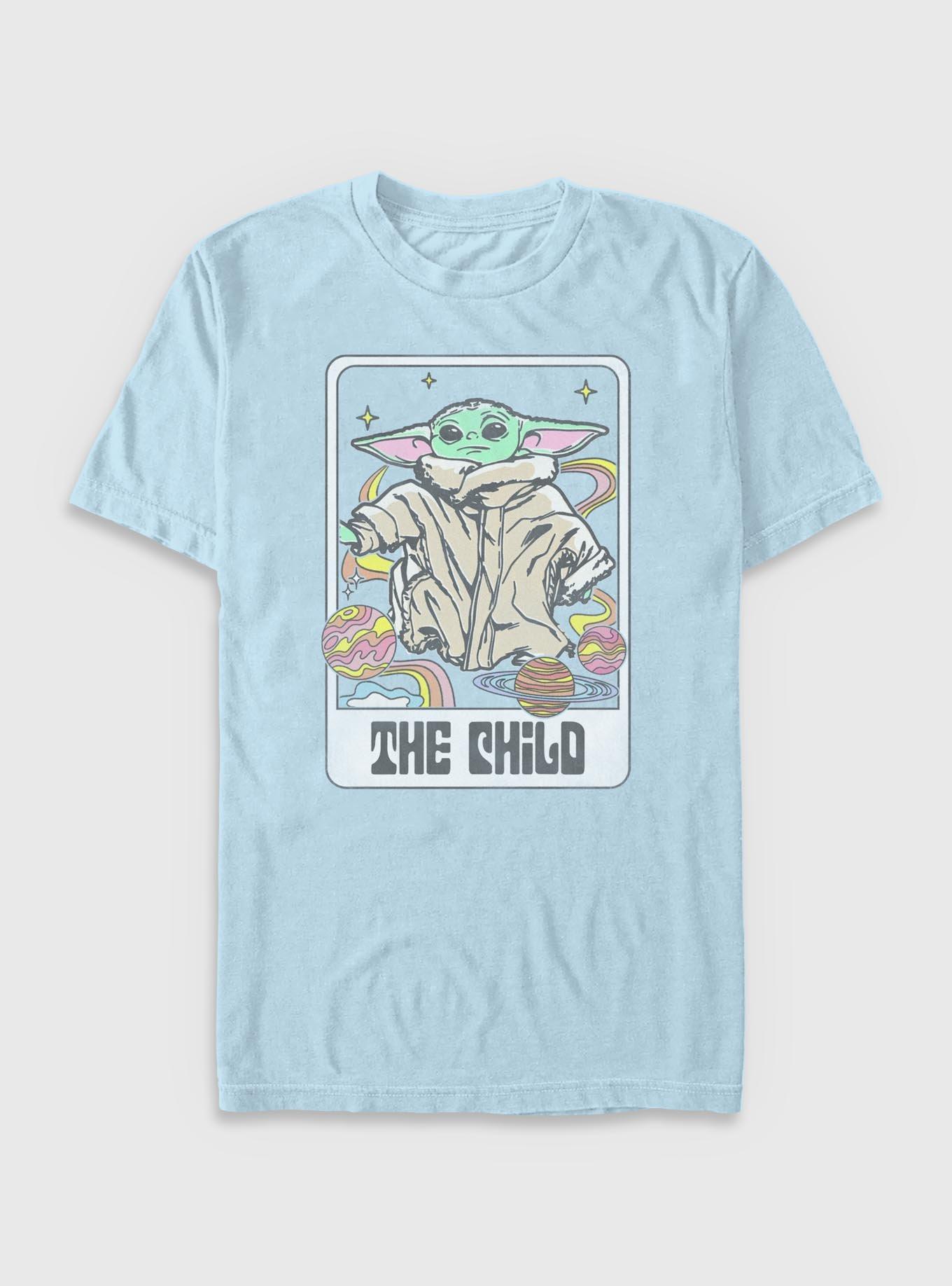 Star Wars The Mandalorian The Child Space Vibes Tarot T-Shirt, LT BLUE, hi-res