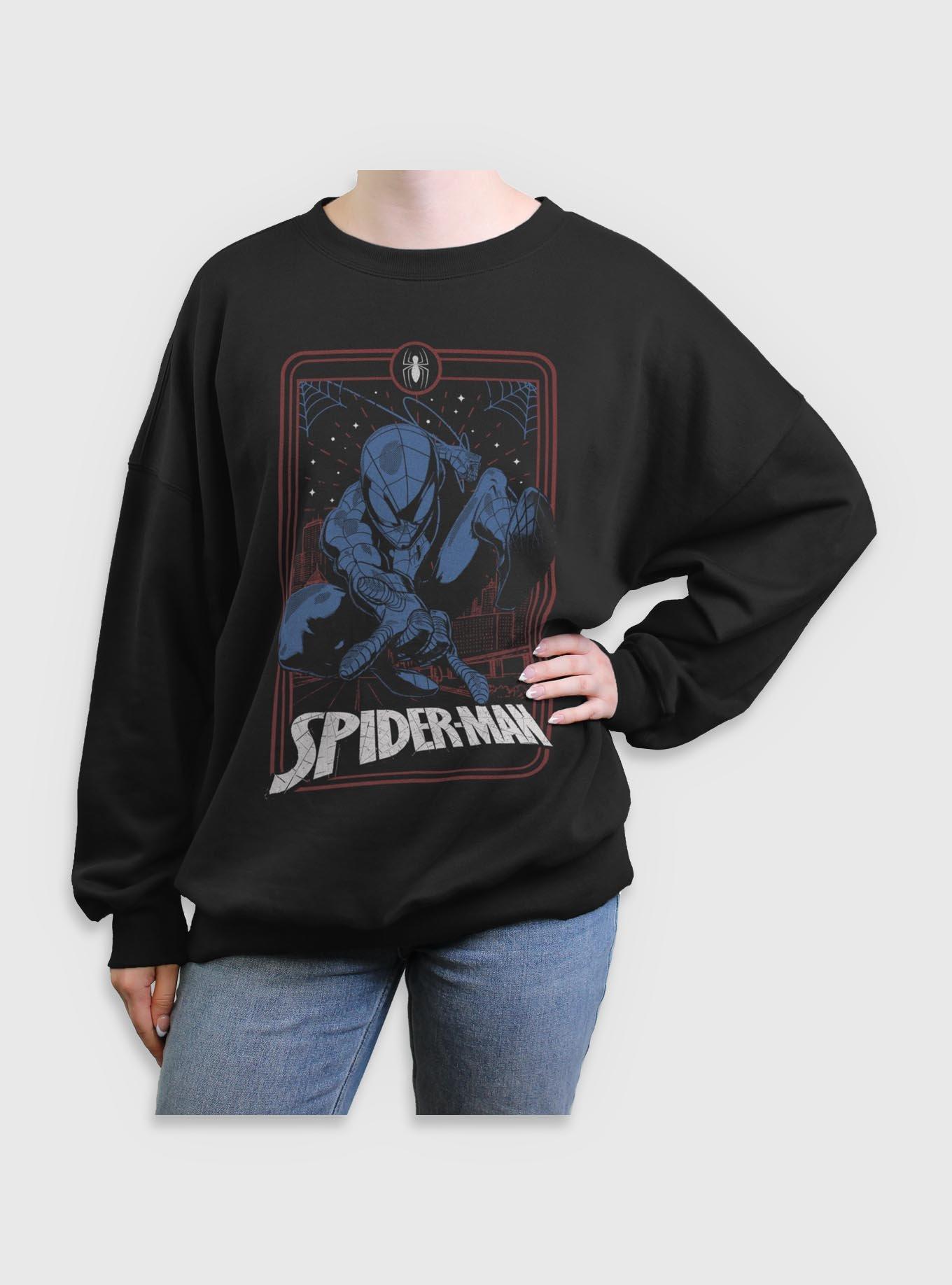 Marvel Spider-Man Web Tarot Girls Oversized Sweatshirt
