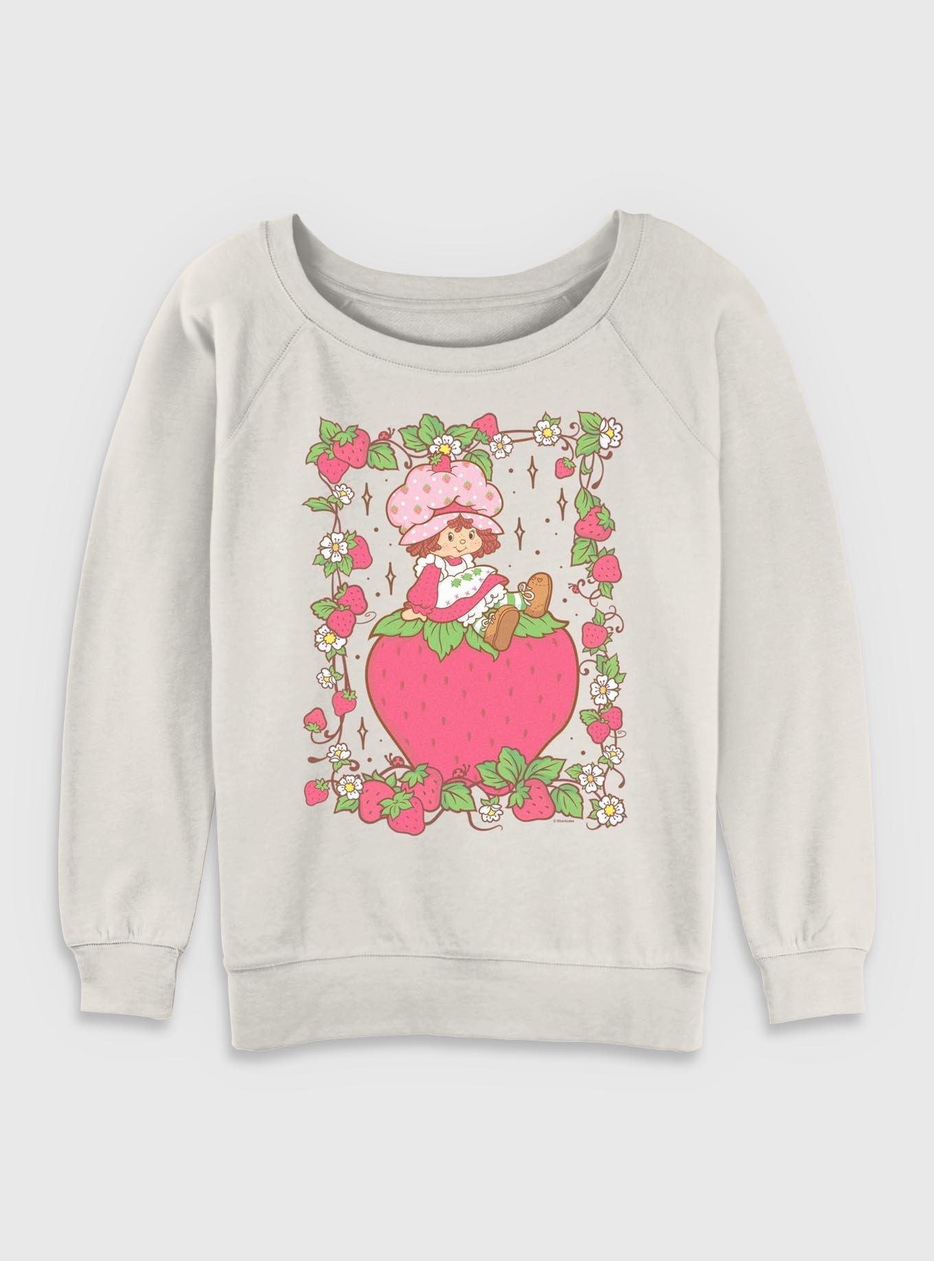 Strawberry Shortcake Strawberry Pose Girls Slouchy Sweatshirt