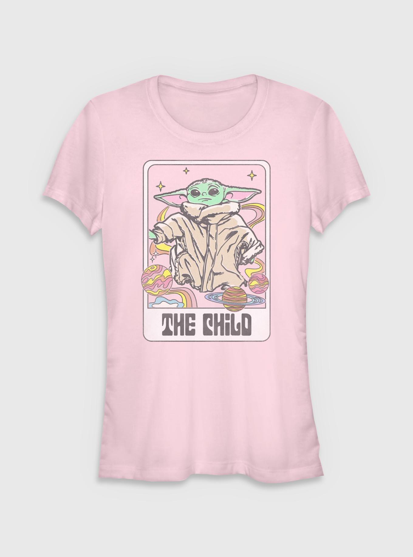 Star Wars The Mandalorian The Child Space Vibes Tarot Girls T-Shirt, LIGHT PINK, hi-res