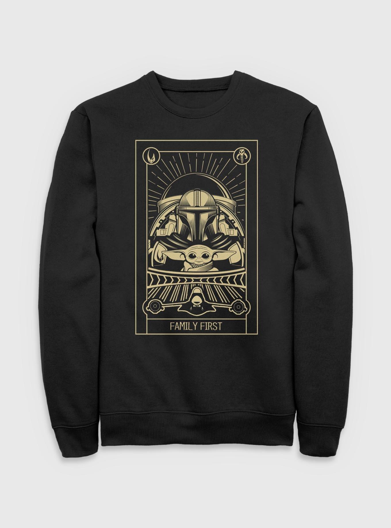 Star Wars The Mandalorian Family First Tarot Sweatshirt, BLACK, hi-res