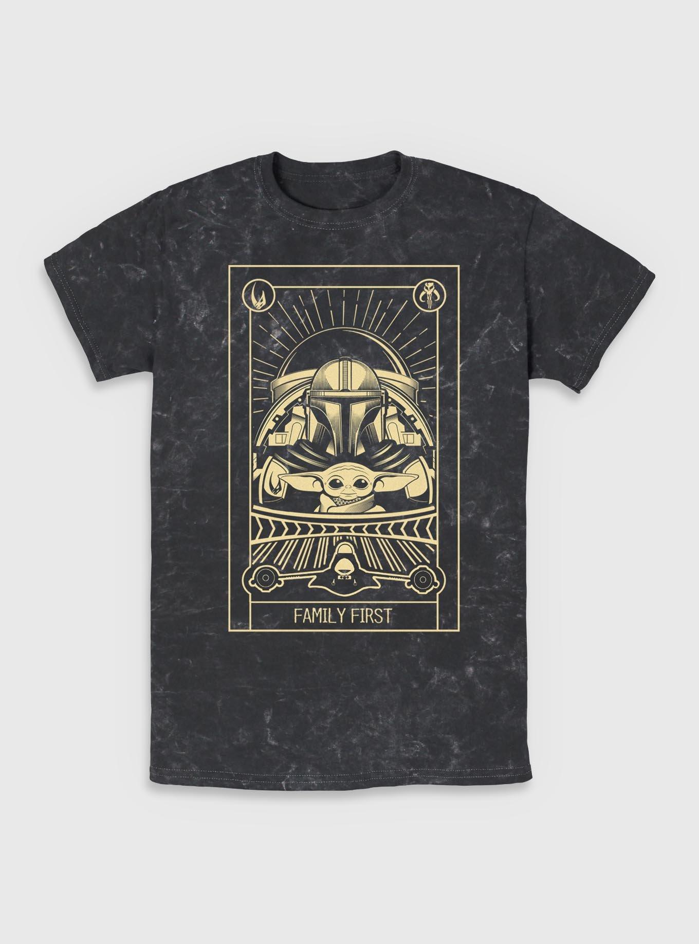 Star Wars The Mandalorian Family First Tarot Mineral Wash T-Shirt, , hi-res