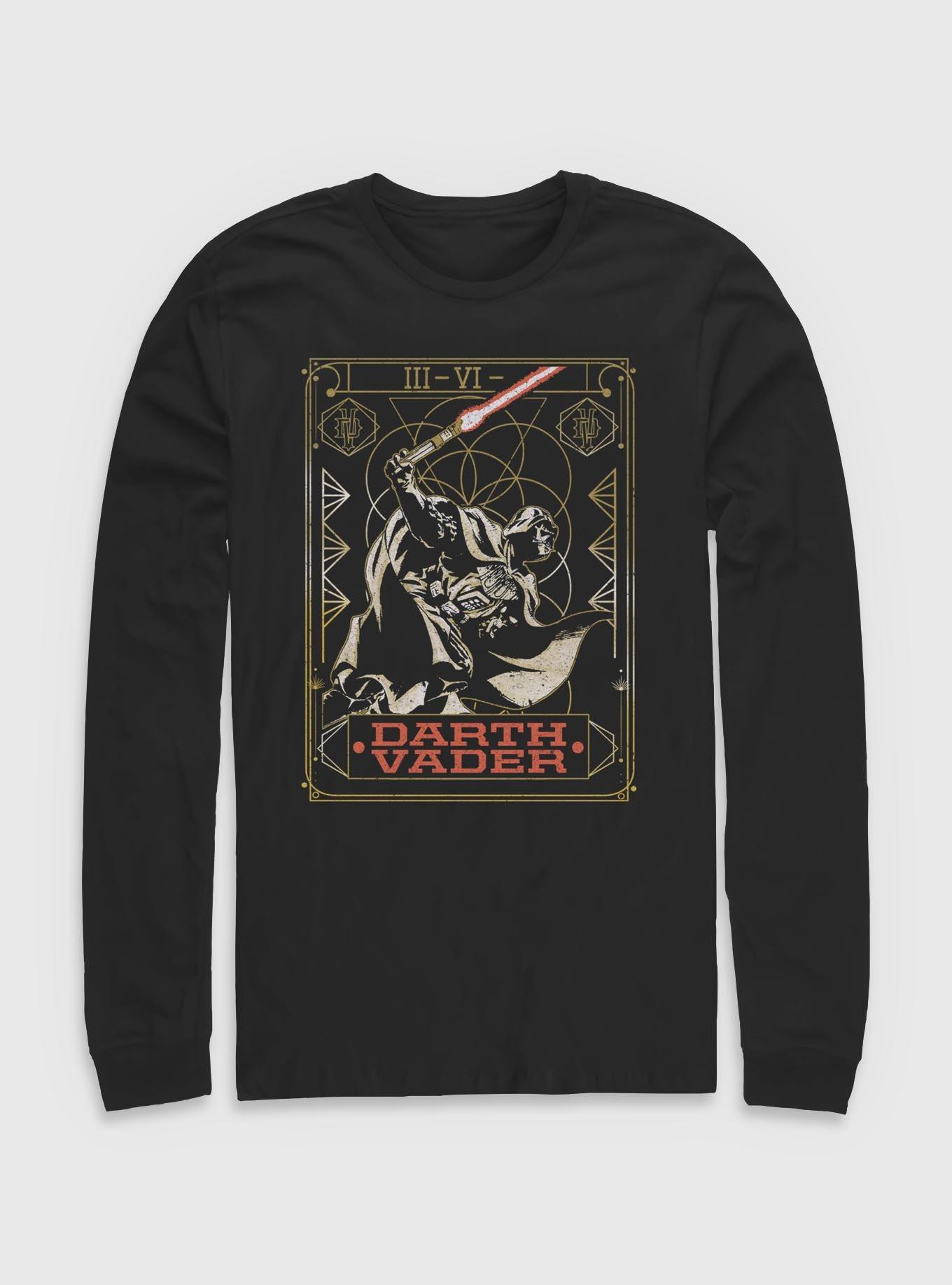 Star Wars Darth Vader The Apprentice Tarot Long-Sleeve T-Shirt, BLACK, hi-res