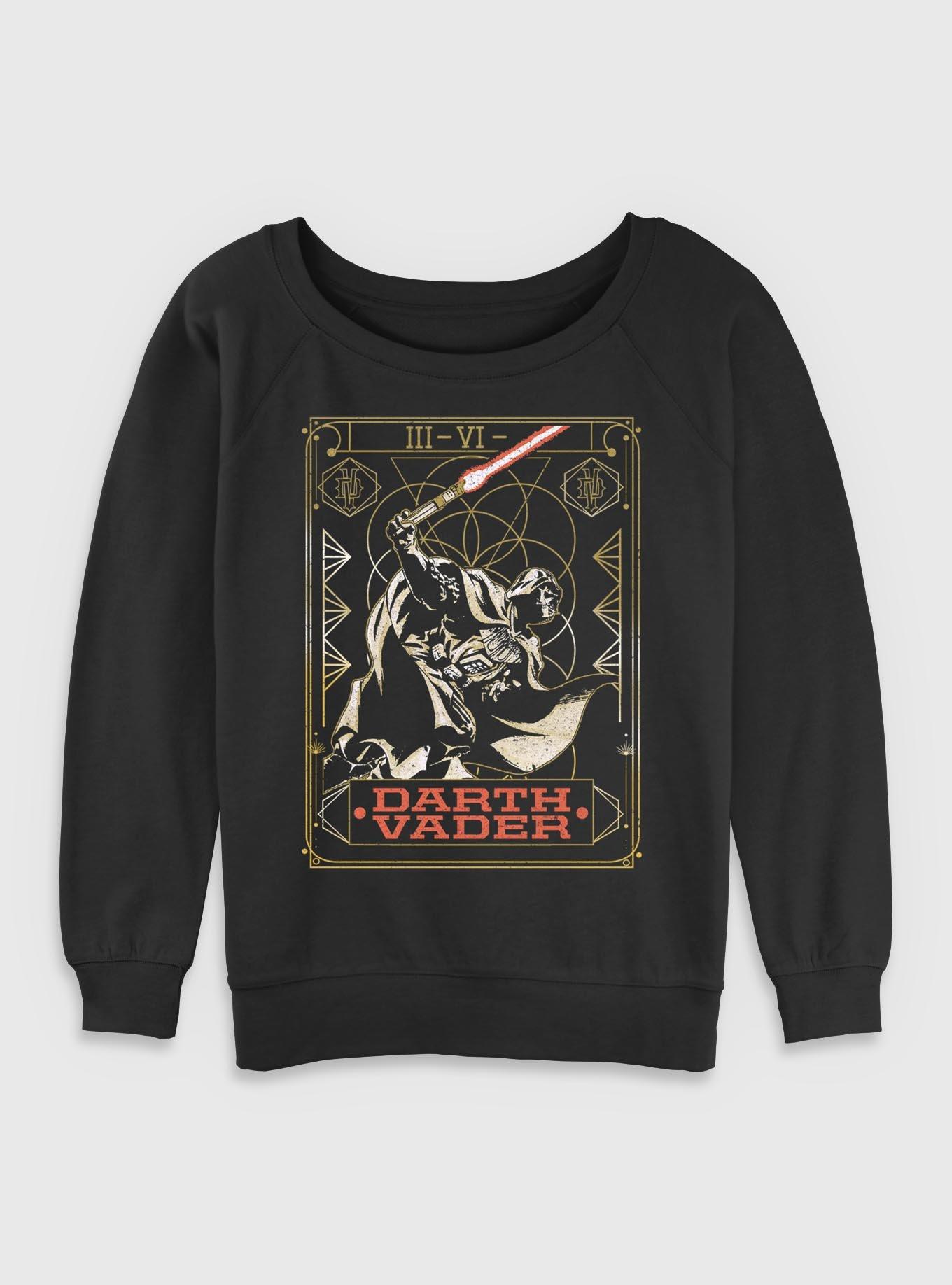 Star Wars Darth Vader The Apprentice Tarot Girls Slouchy Sweatshirt, BLACK, hi-res