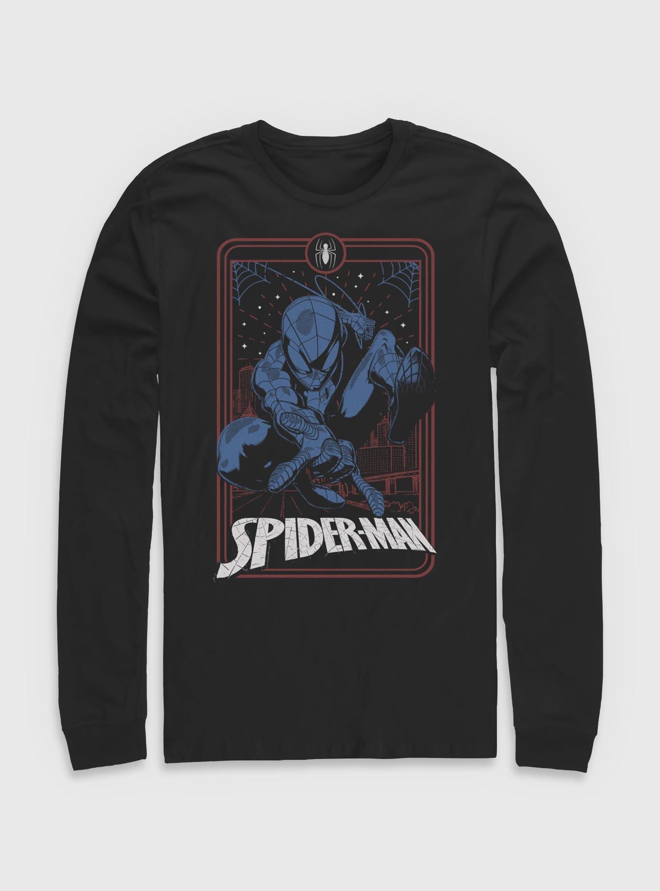 Marvel Spider-Man Web Tarot Long-Sleeve T-Shirt, BLACK, hi-res
