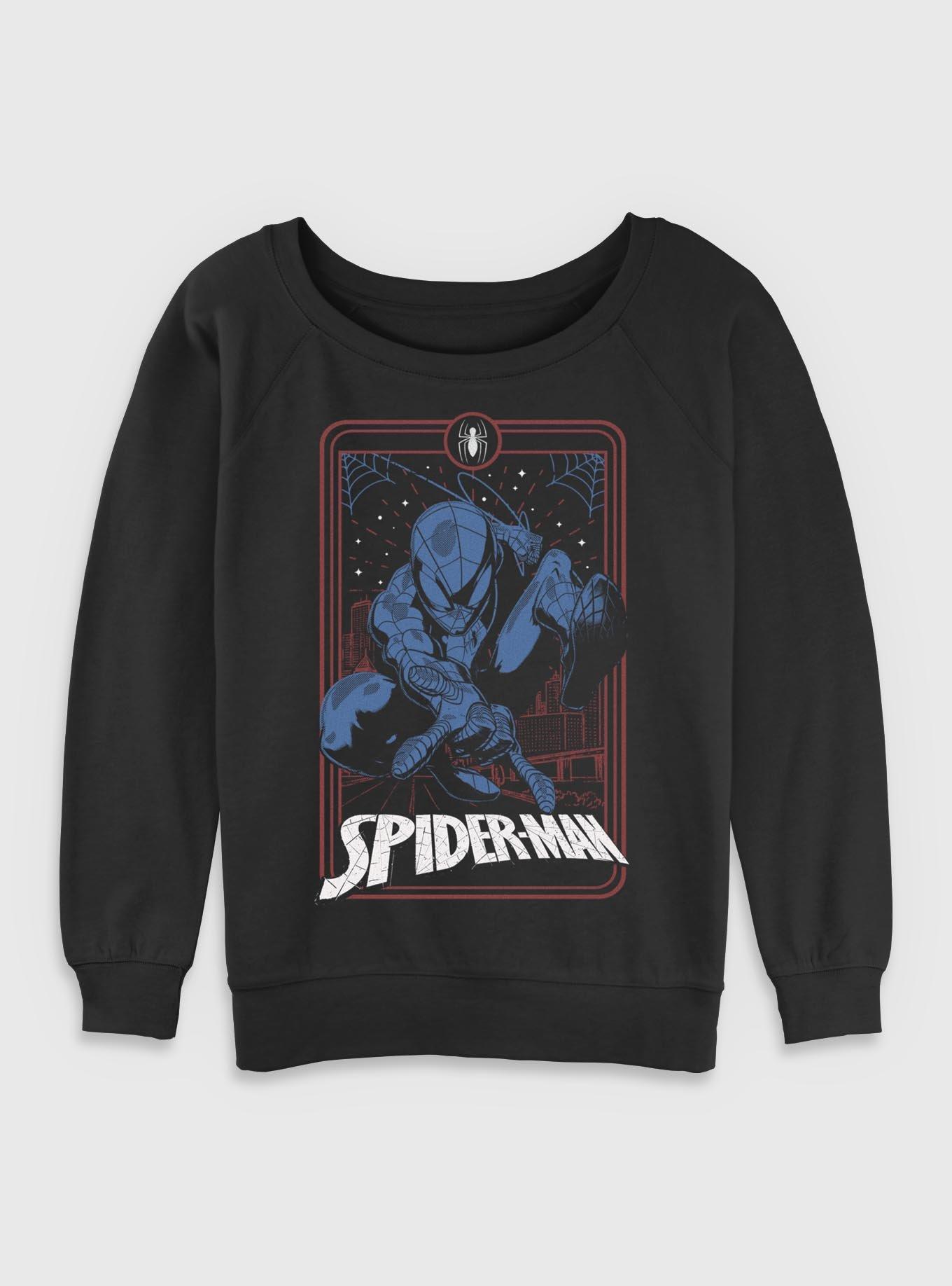Marvel Spider-Man Web Tarot Girls Slouchy Sweatshirt