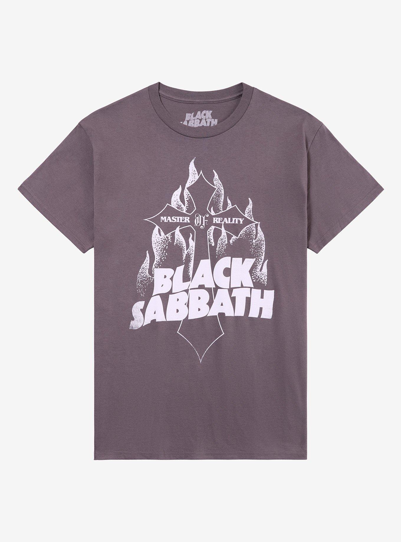 Black Sabbath Master Of Reality Flaming Cross T-Shirt, , hi-res