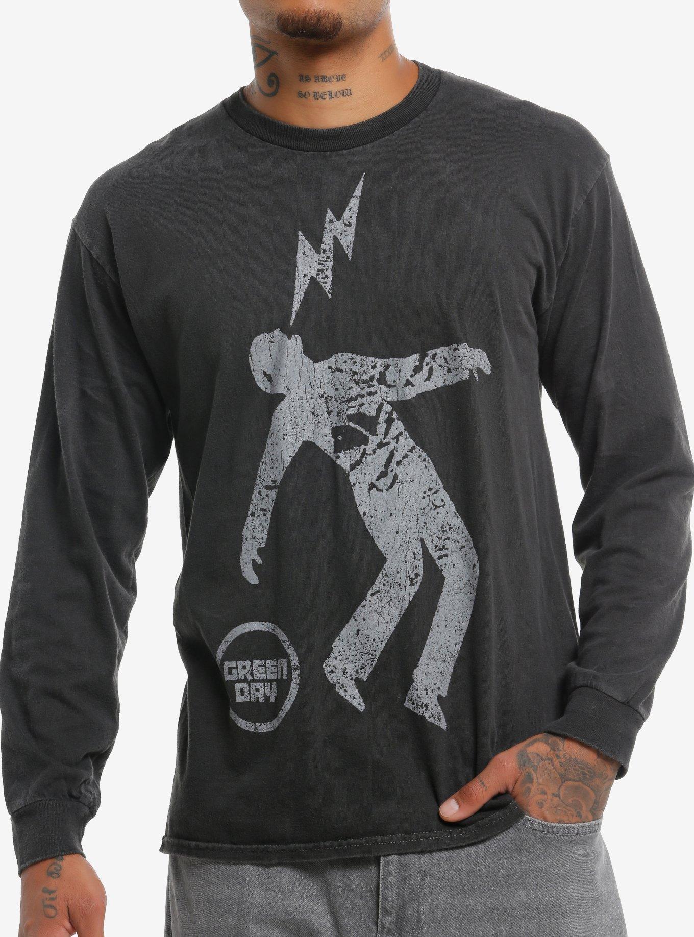Green Day Lightning Faded Long-Sleeve T-Shirt, , hi-res
