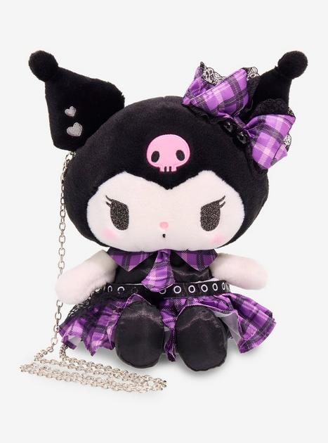 Sanrio Japan Originals Kuromi Plaid Plush Crossbody Bag | Hot Topic