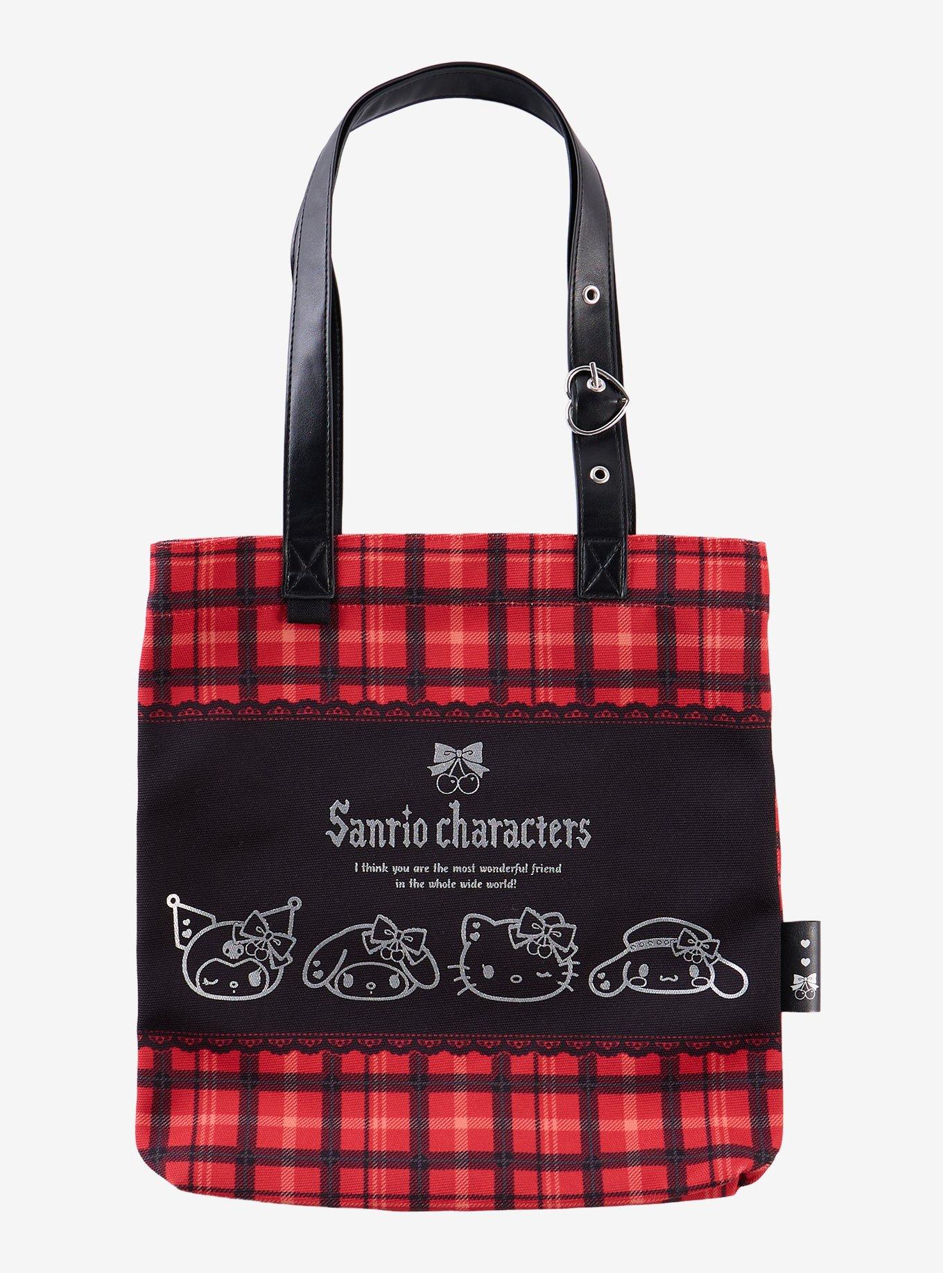 Sanrio Japan Originals Red Plaid Tote Bag, , hi-res