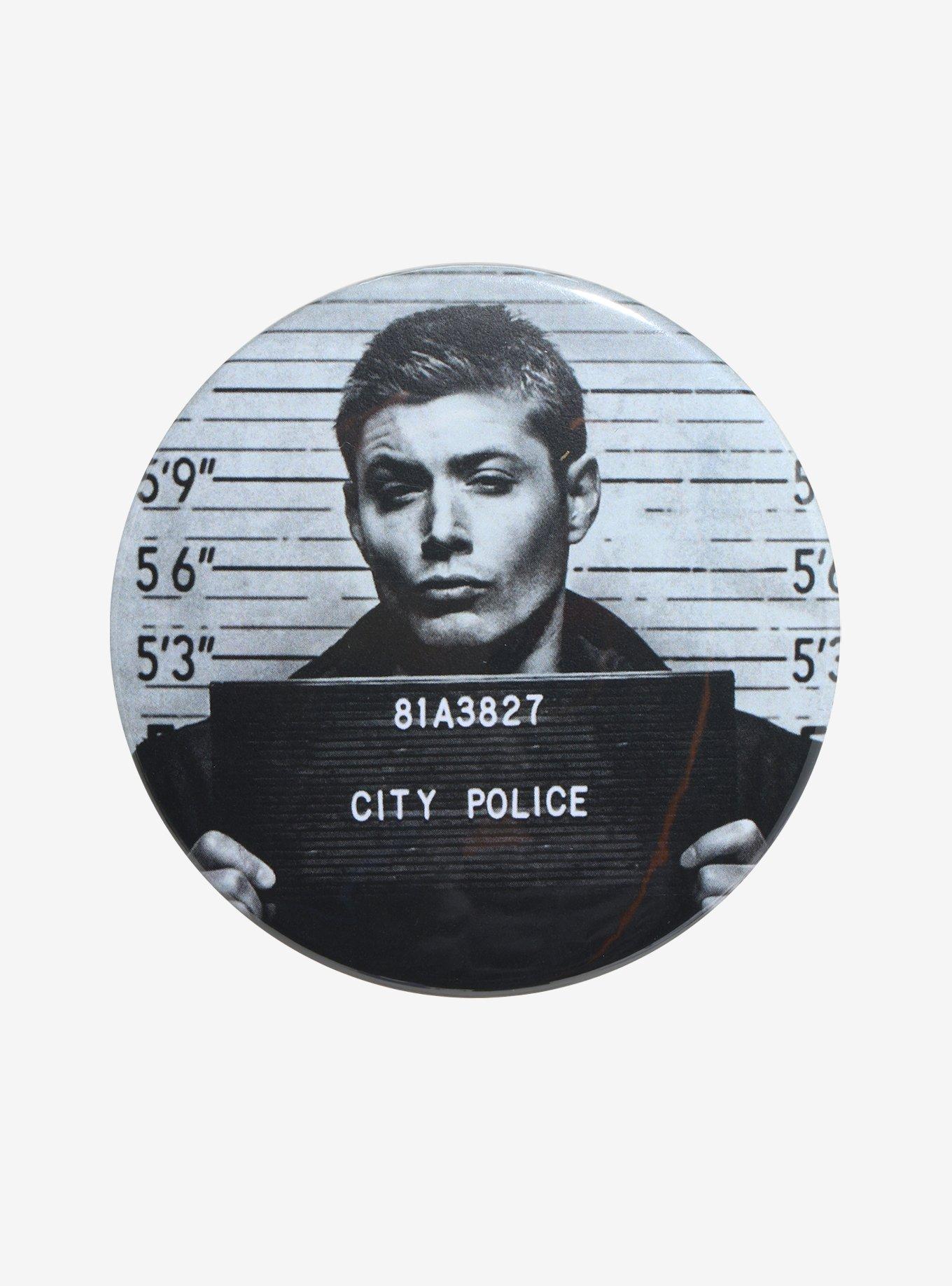 Supernatural Dean Mug Shot 3 Inch Button, , hi-res