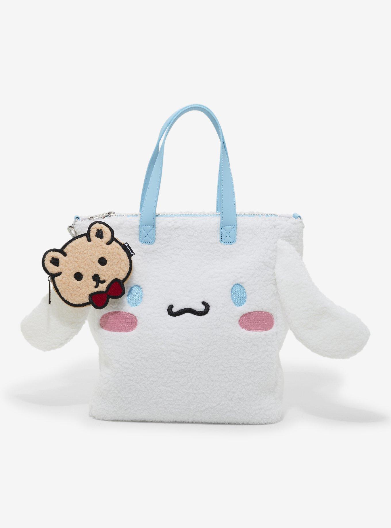 Loungefly Cinnamoroll Figural Sherpa Tote Bag With Coin Pouch