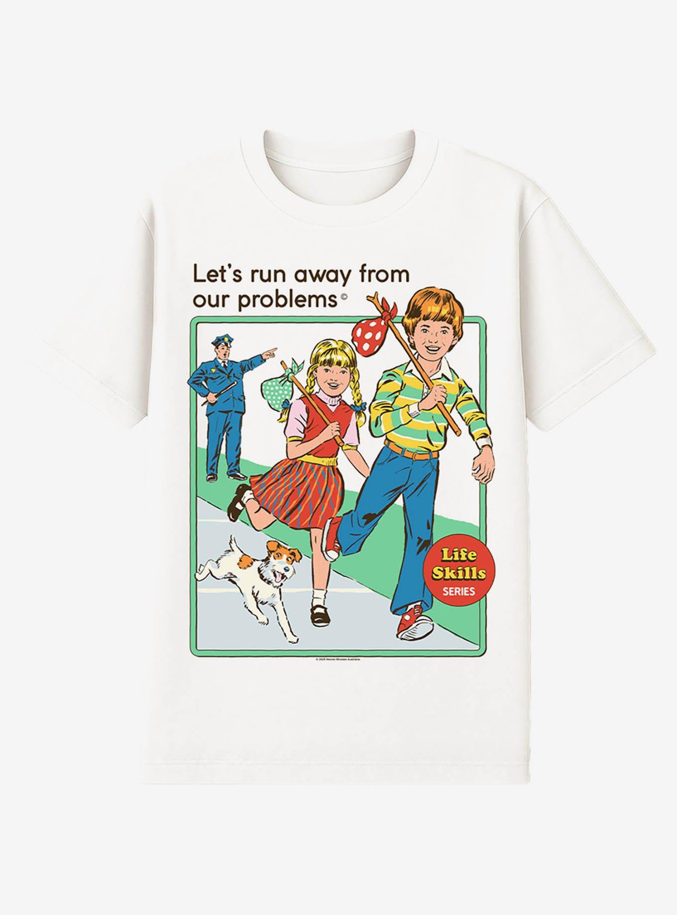 Steven Rhodes Let's Run Away White T-Shirt, , hi-res