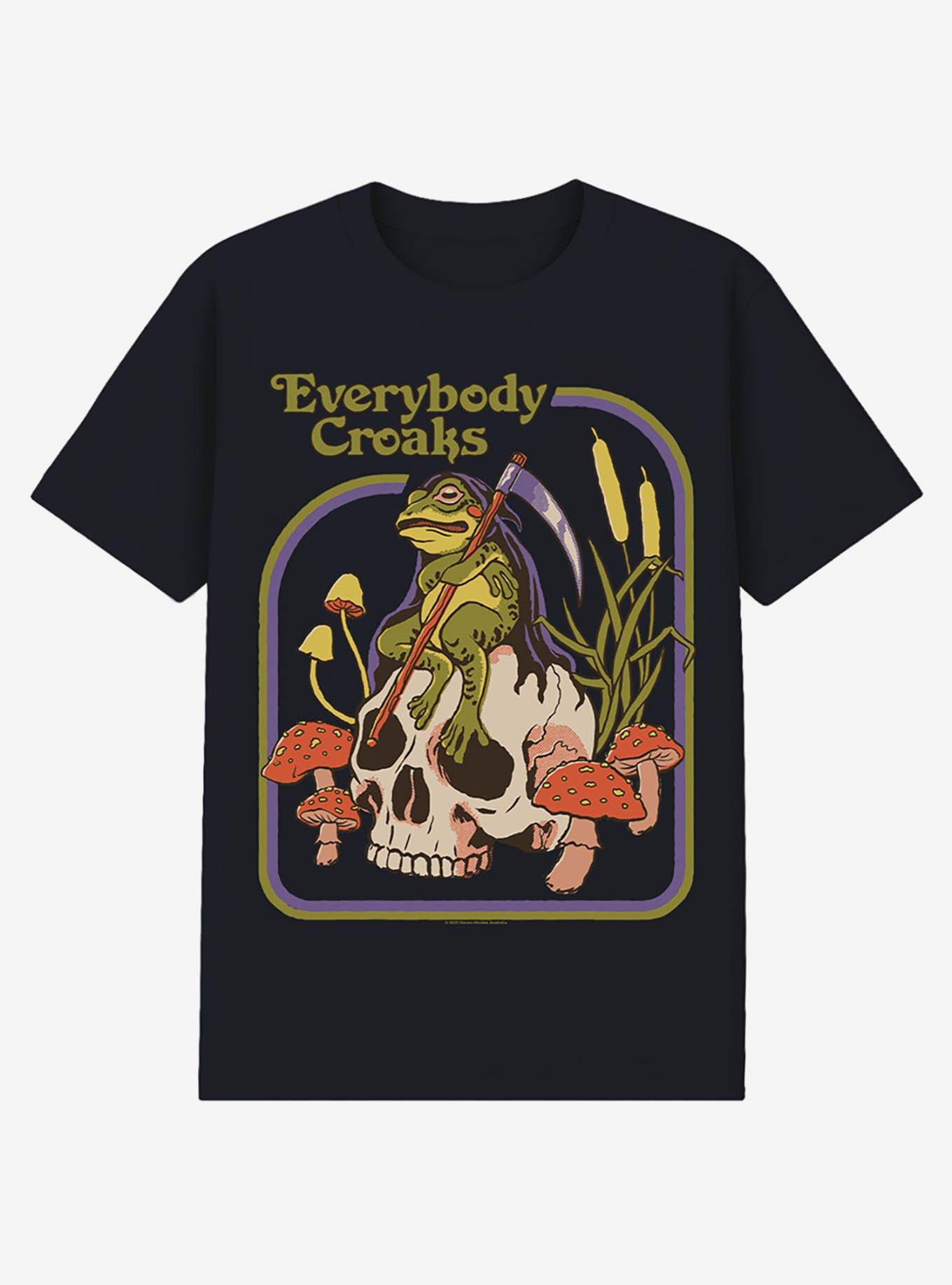 Steven Rhodes Everybody Croaks Black T-Shirt, , hi-res