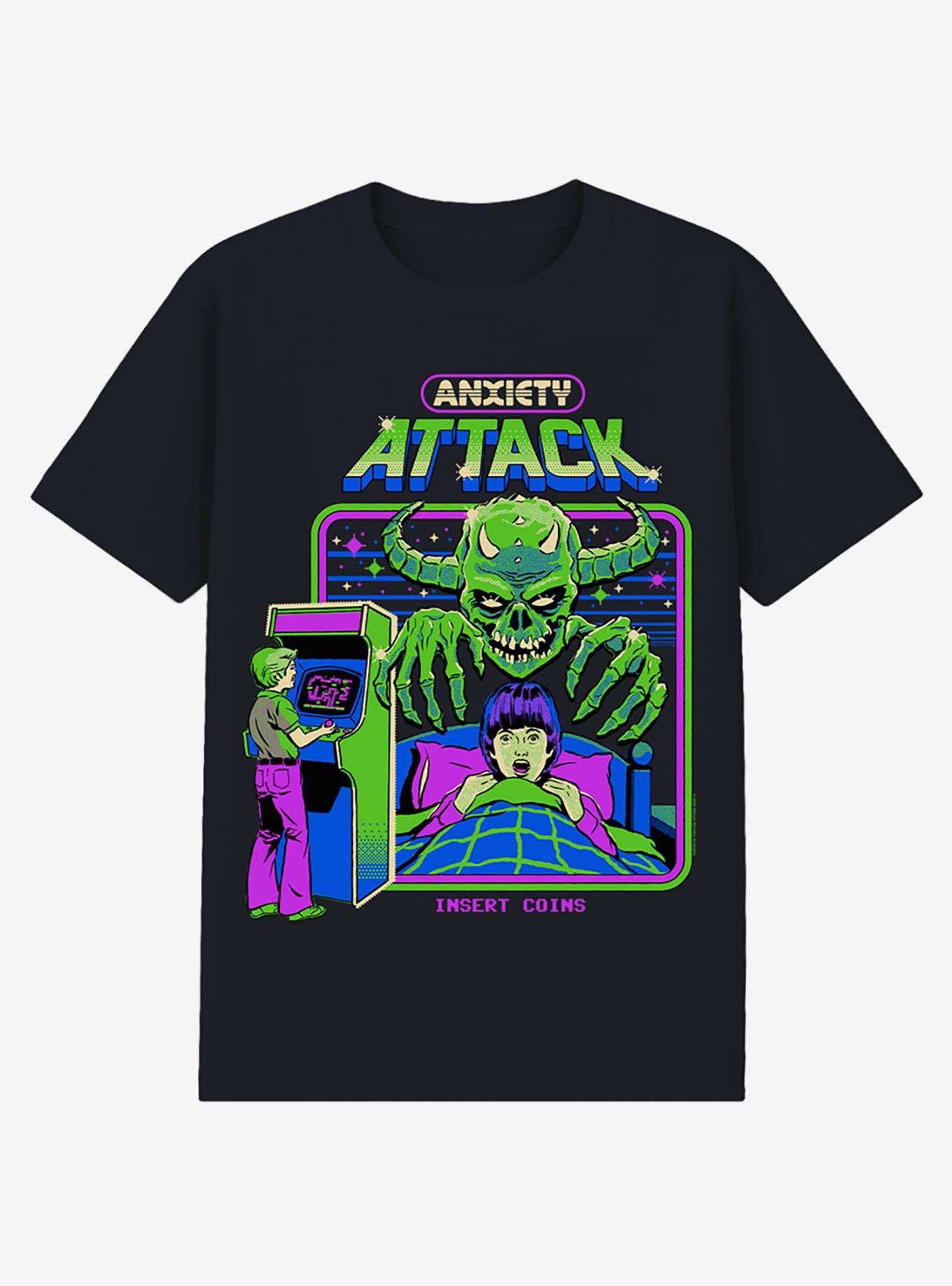 Steven Rhodes Anxiety Attack Black T-Shirt, , hi-res