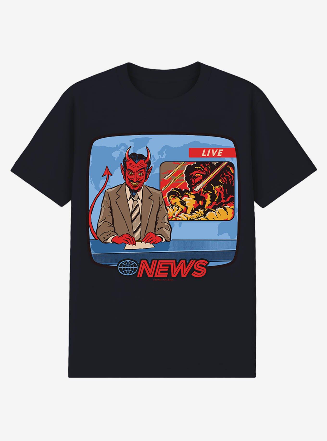 Steven Rhodes Breaking News Black T-Shirt, , hi-res